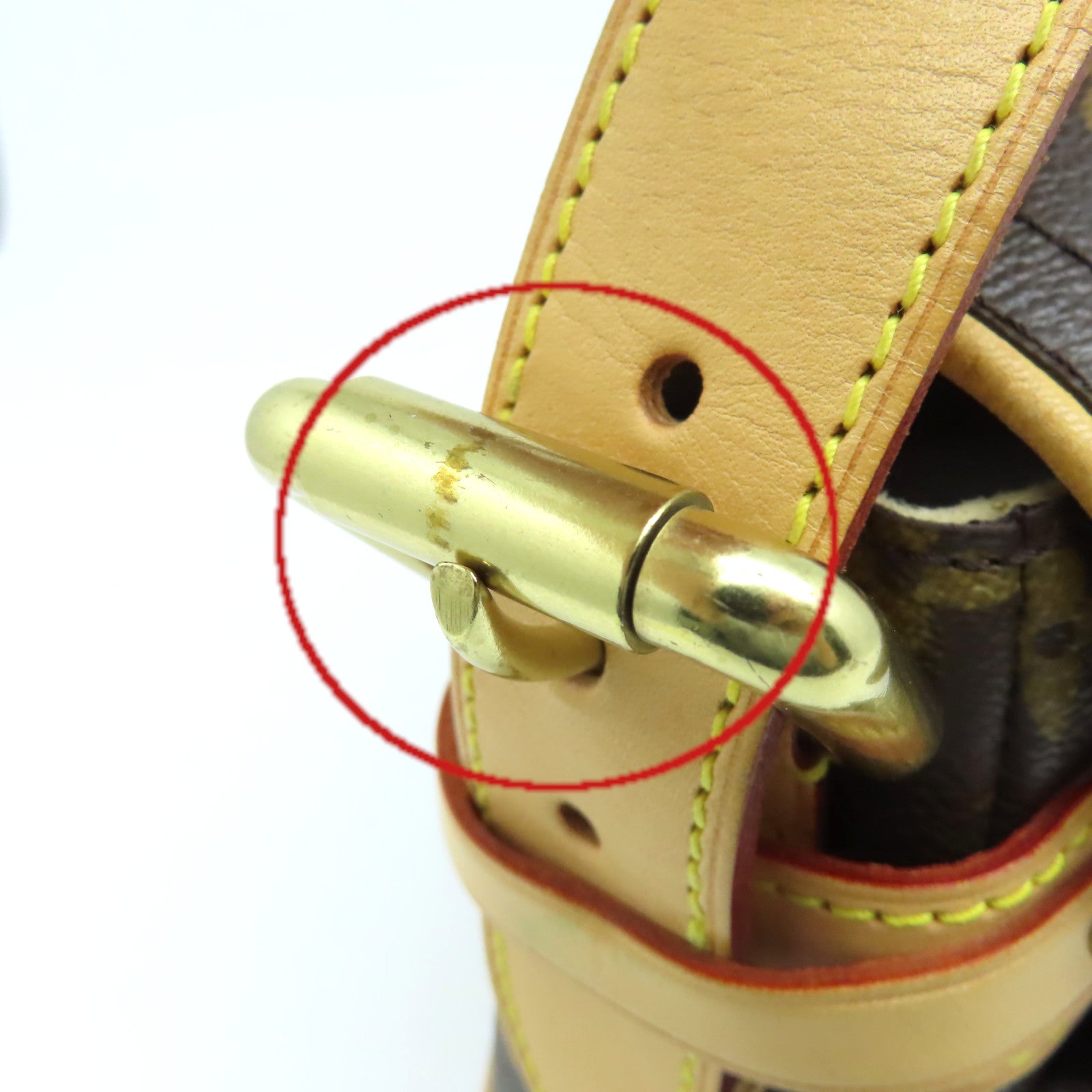 LOUIS VUITTON Monogram Hudson Shoulder Bag金扣肩背袋啡色