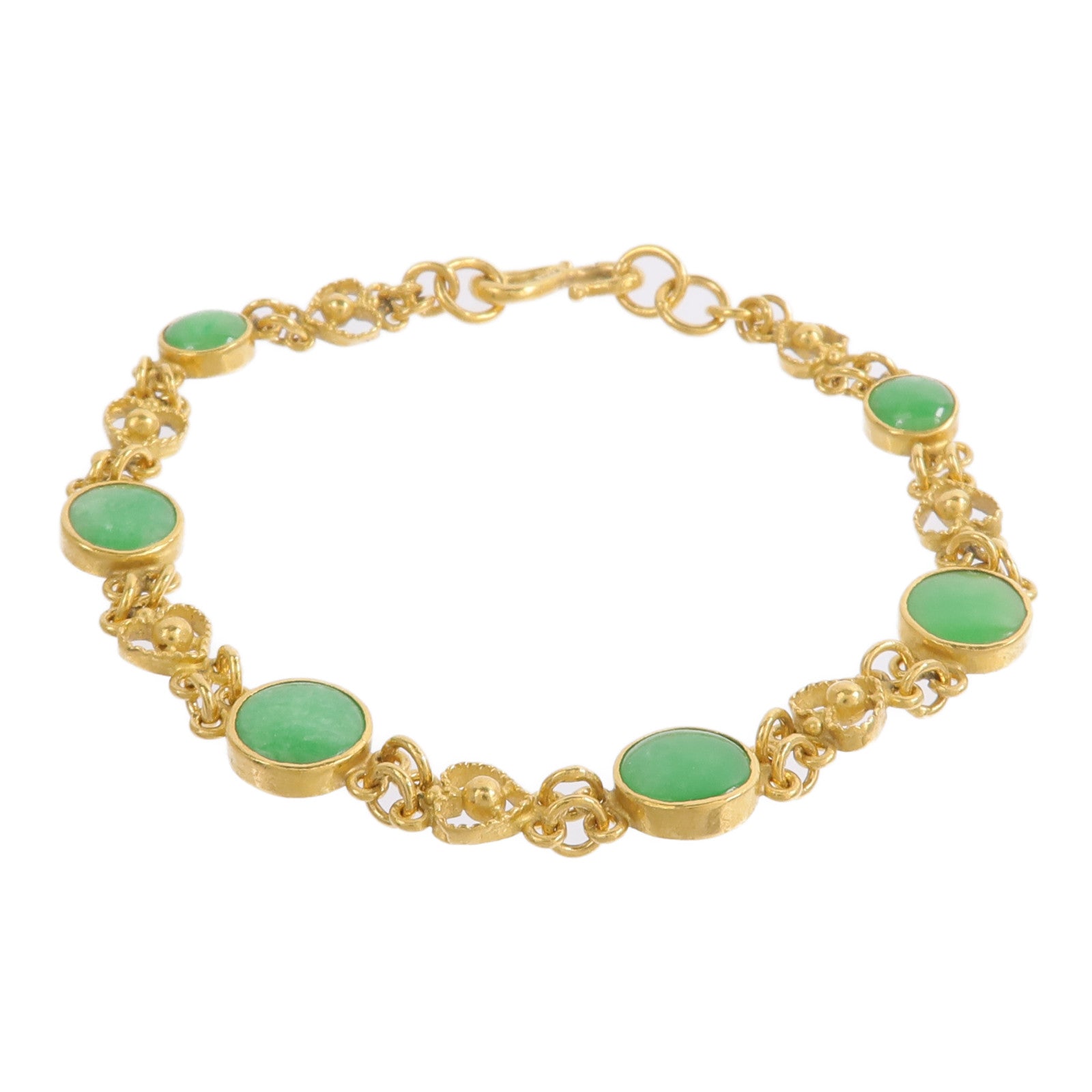 JEWELRY 24K黃金Jade Bracelet翡翠手鏈