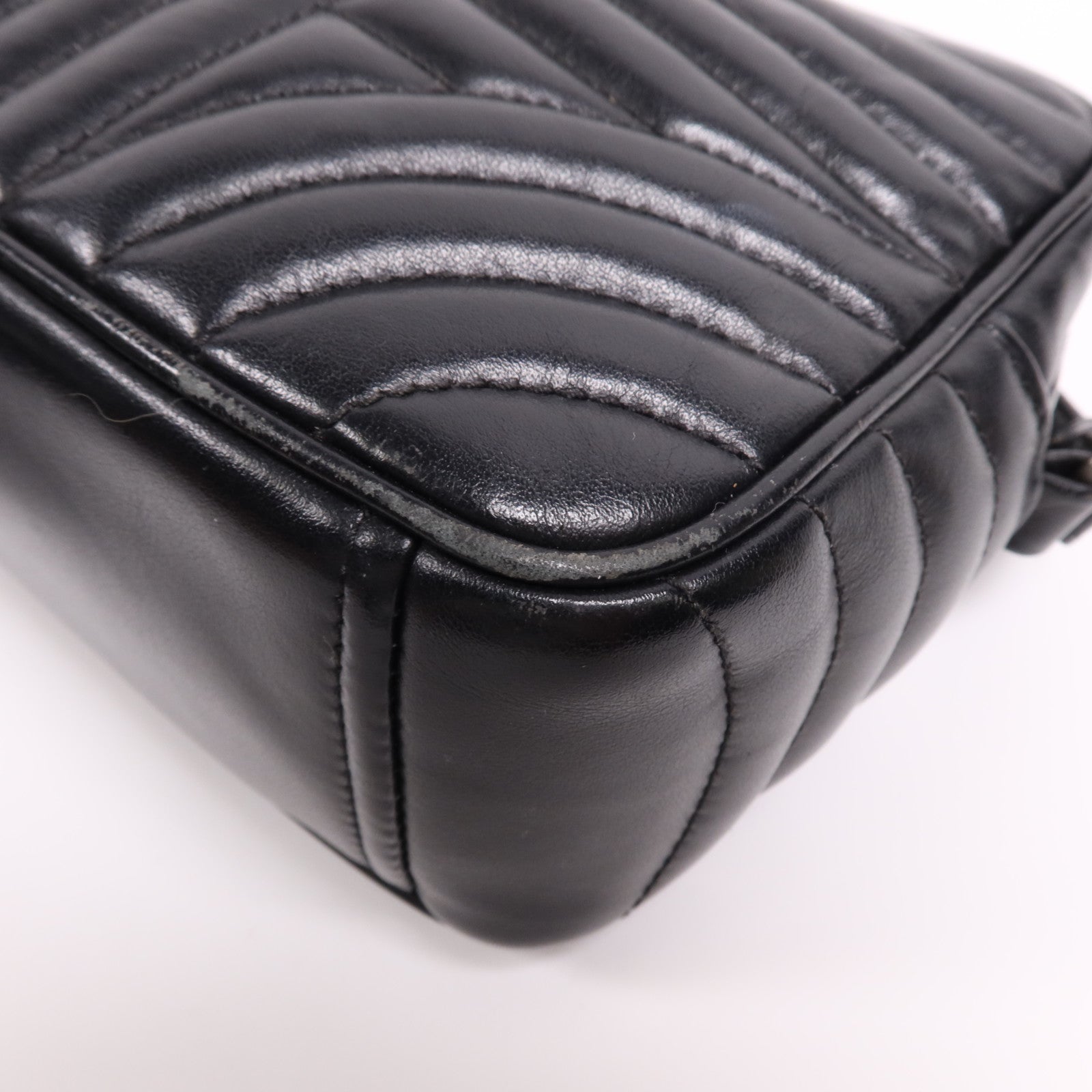 PRADA 牛皮皮革Shoulder Bag銀扣肩背袋