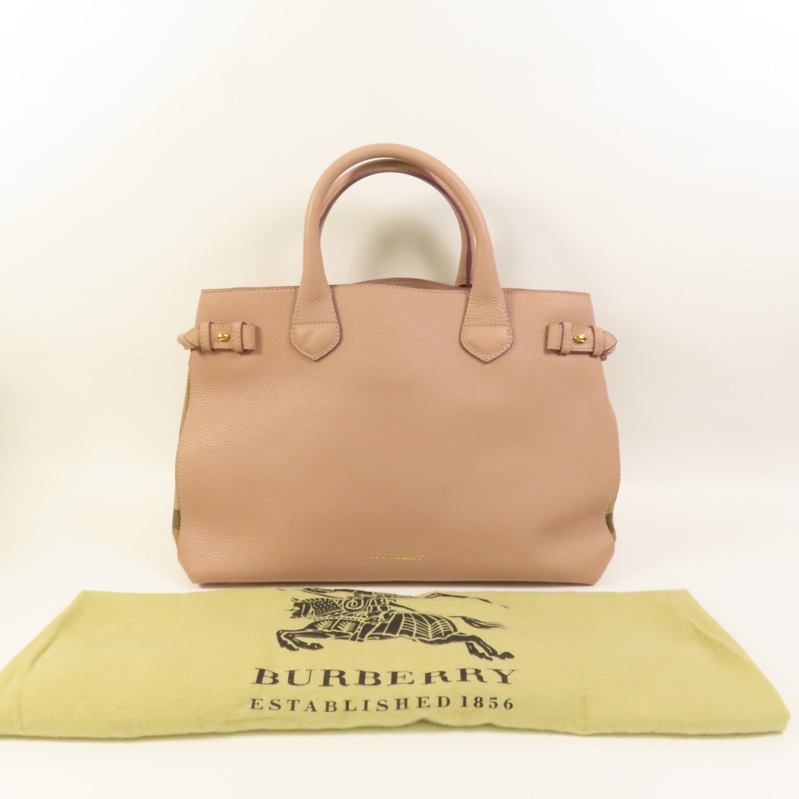 BURBERRY 牛皮皮革2 Way Shoulder金扣手挽肩背兩用袋