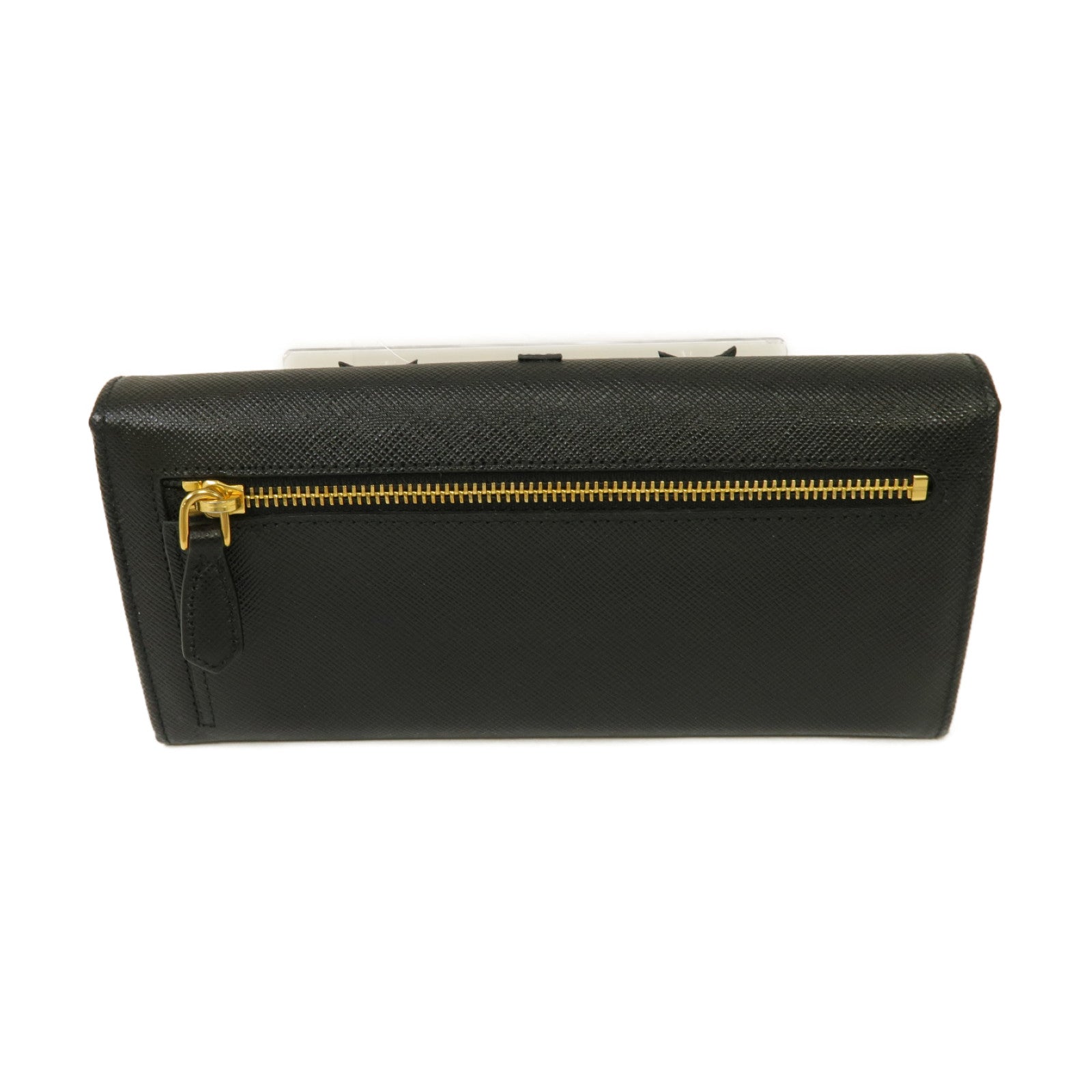PRADA 牛皮皮革Long wallet金扣長錢包黒色