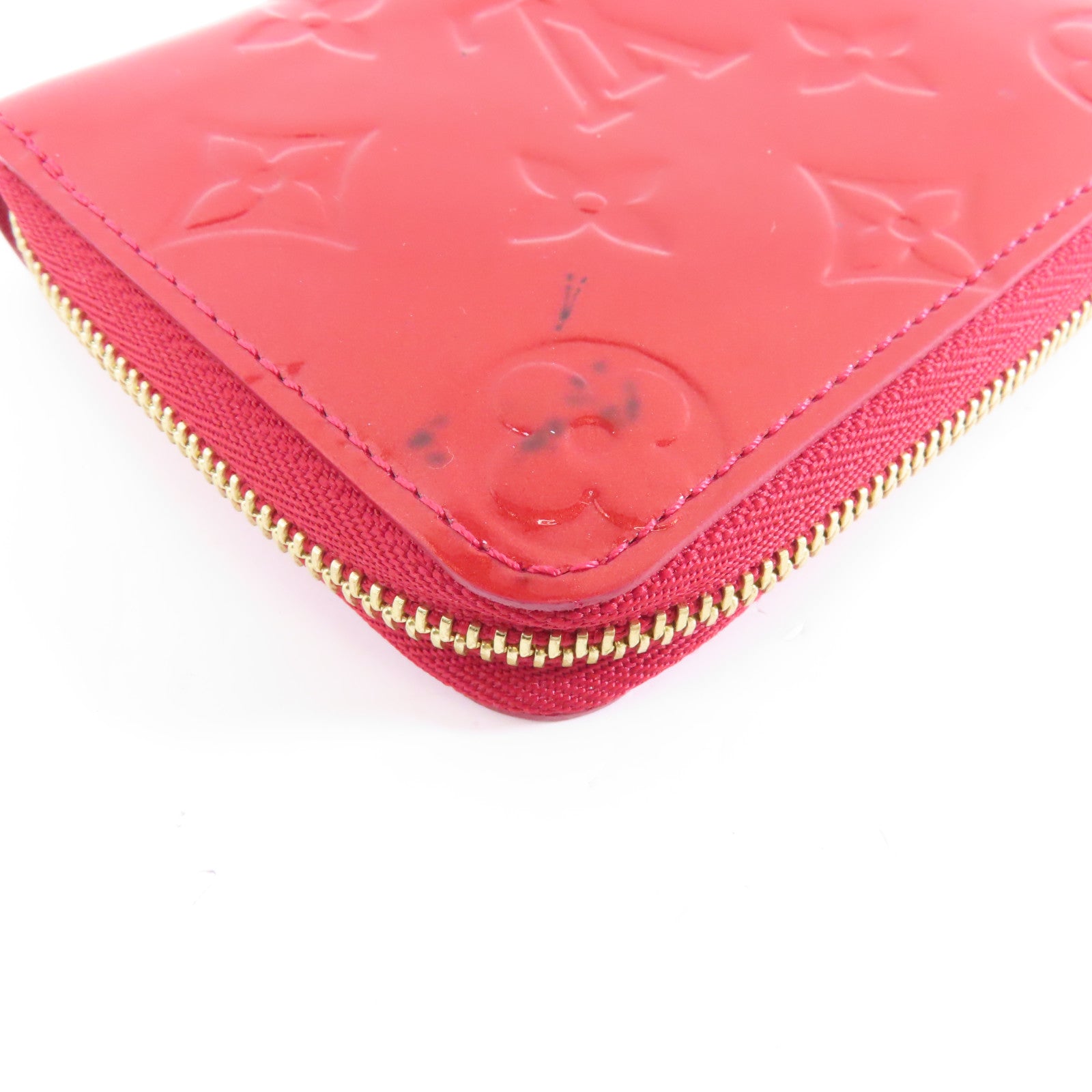 LOUIS VUITTON 【激減優惠】Vernis Zippy Coin Purse金扣零錢包紅色