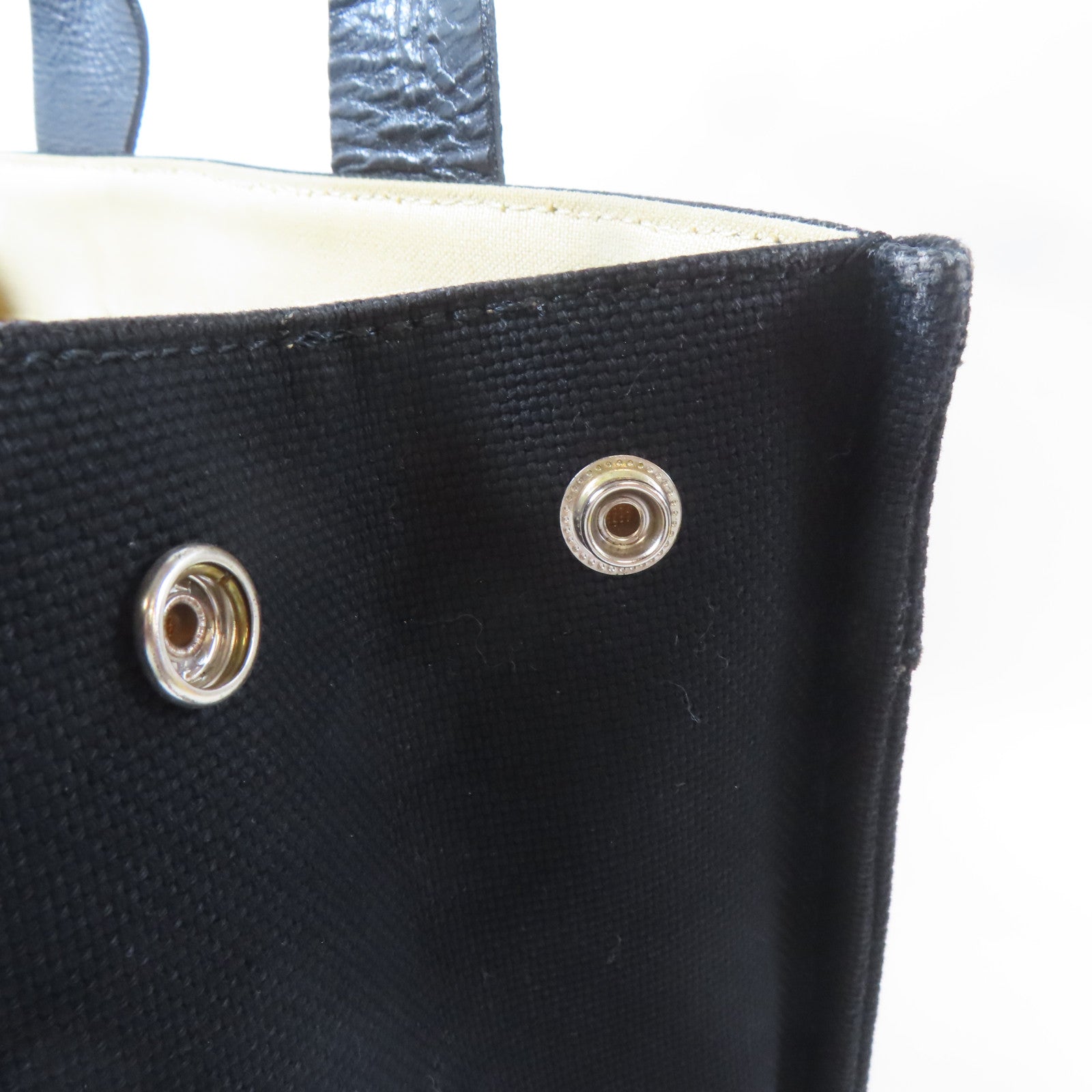 BURBERRY BLUE LABEL 帆布Tote Bag銀扣手挽袋黑色