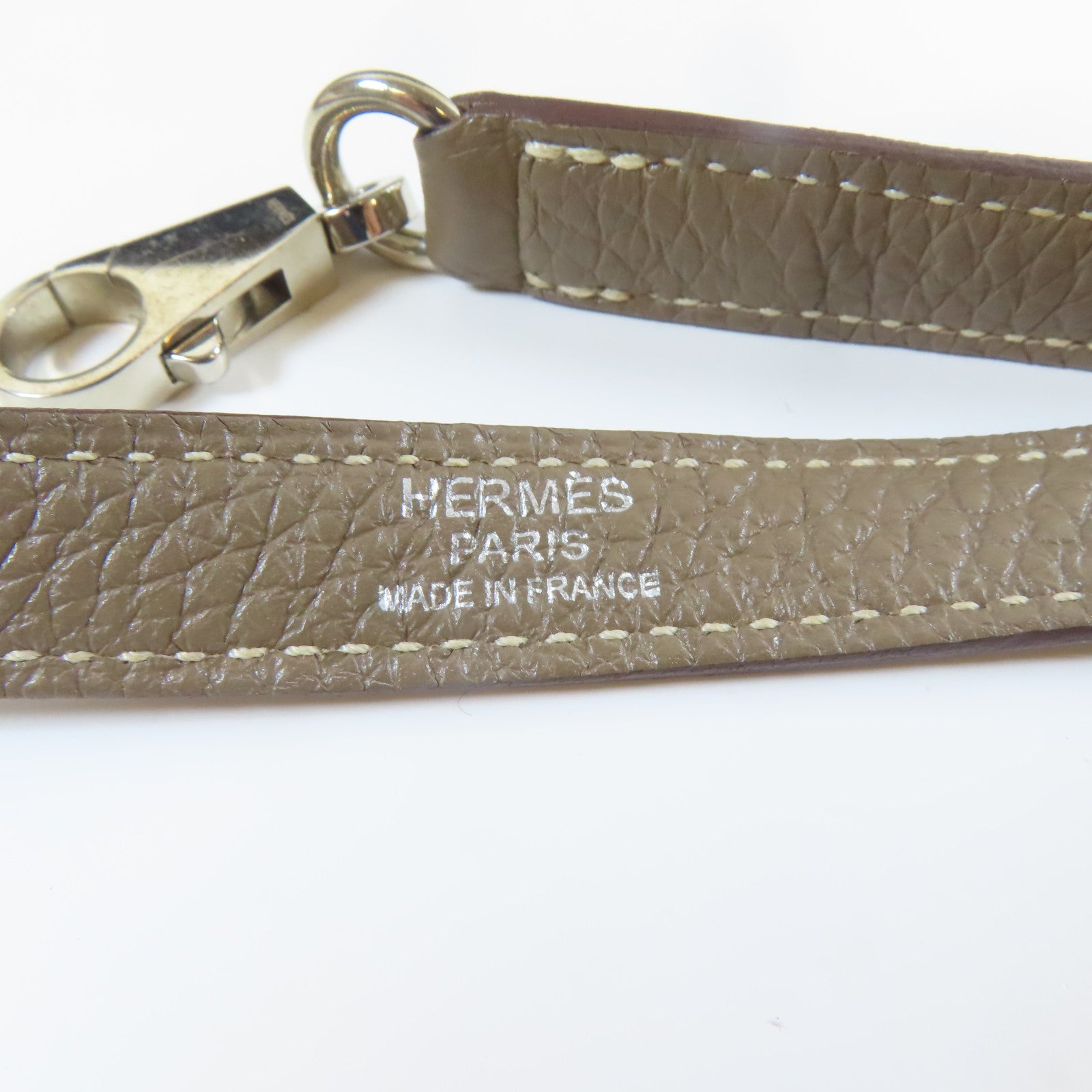 HERMES 【激減優惠】Togo皮革Kelly 35銀扣手挽肩背兩用袋大象灰色