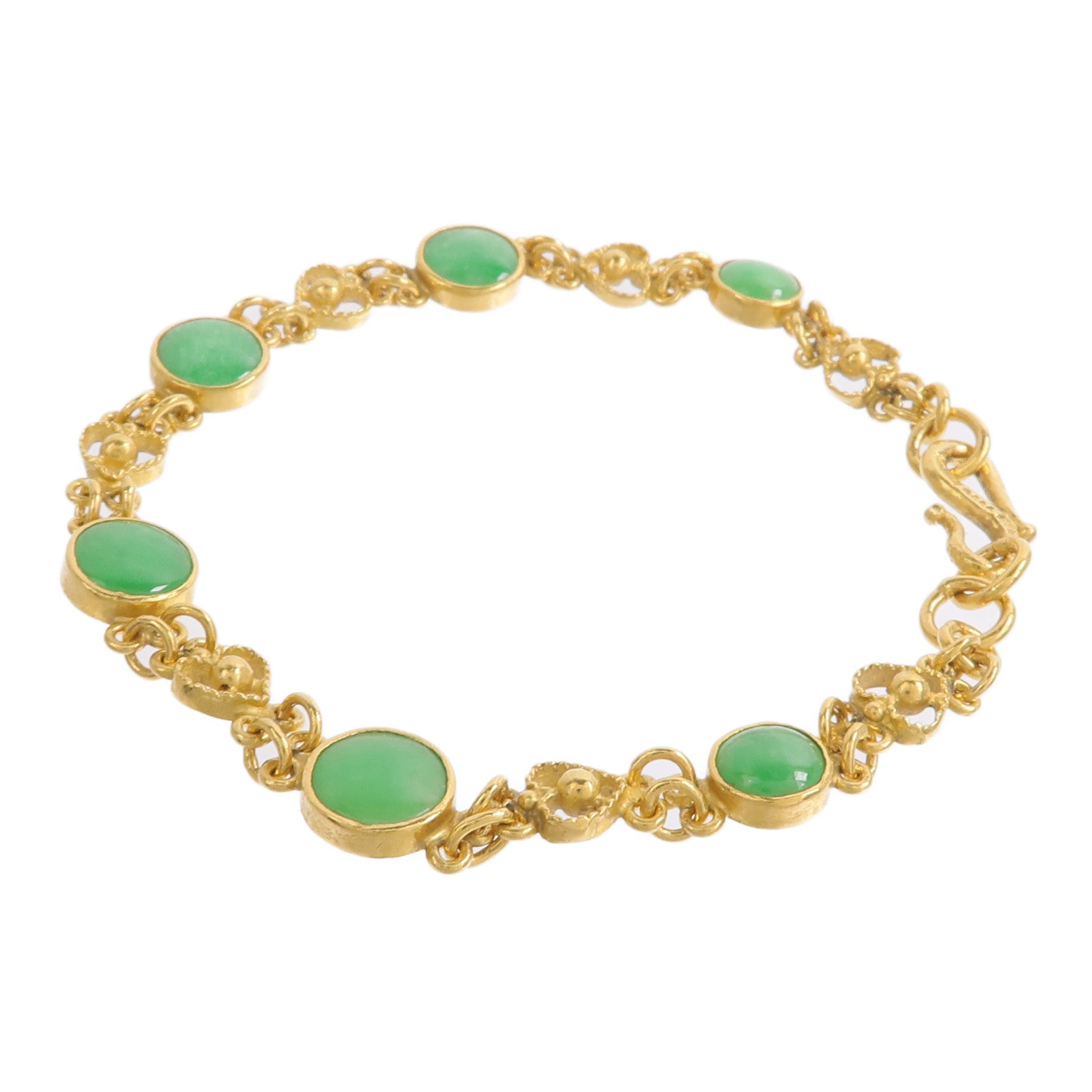 JEWELRY 24K黃金Jade Bracelet翡翠手鏈