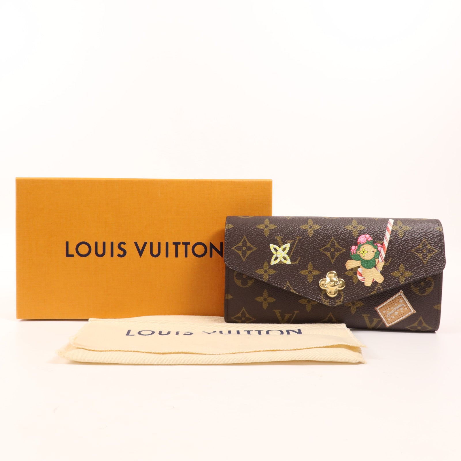 LOUIS VUITTON Monogram Sarah Wallet金扣長錢包