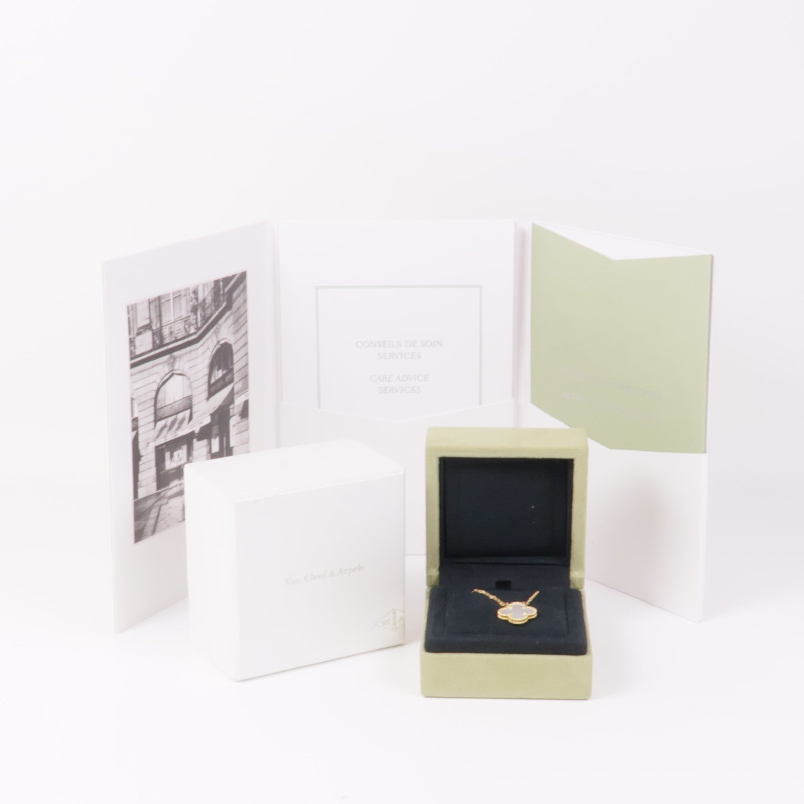 Van Cleef & Arpels 18K黃金/珍珠母貝Vintage Alhambra Necklace項鍊