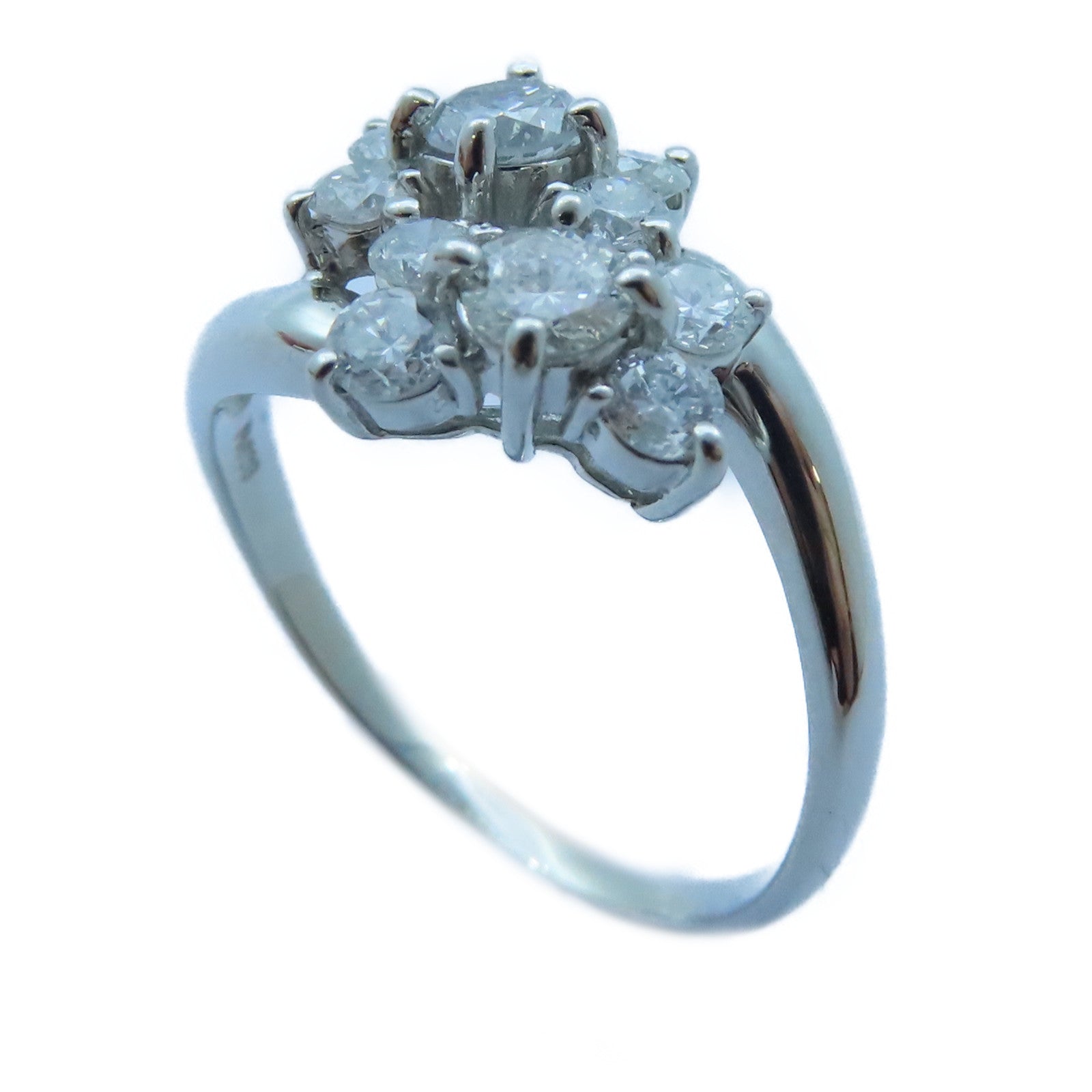 JEWELRY PT900白金Diamond Ring 1.00ct鑽石戒指US#7.25
