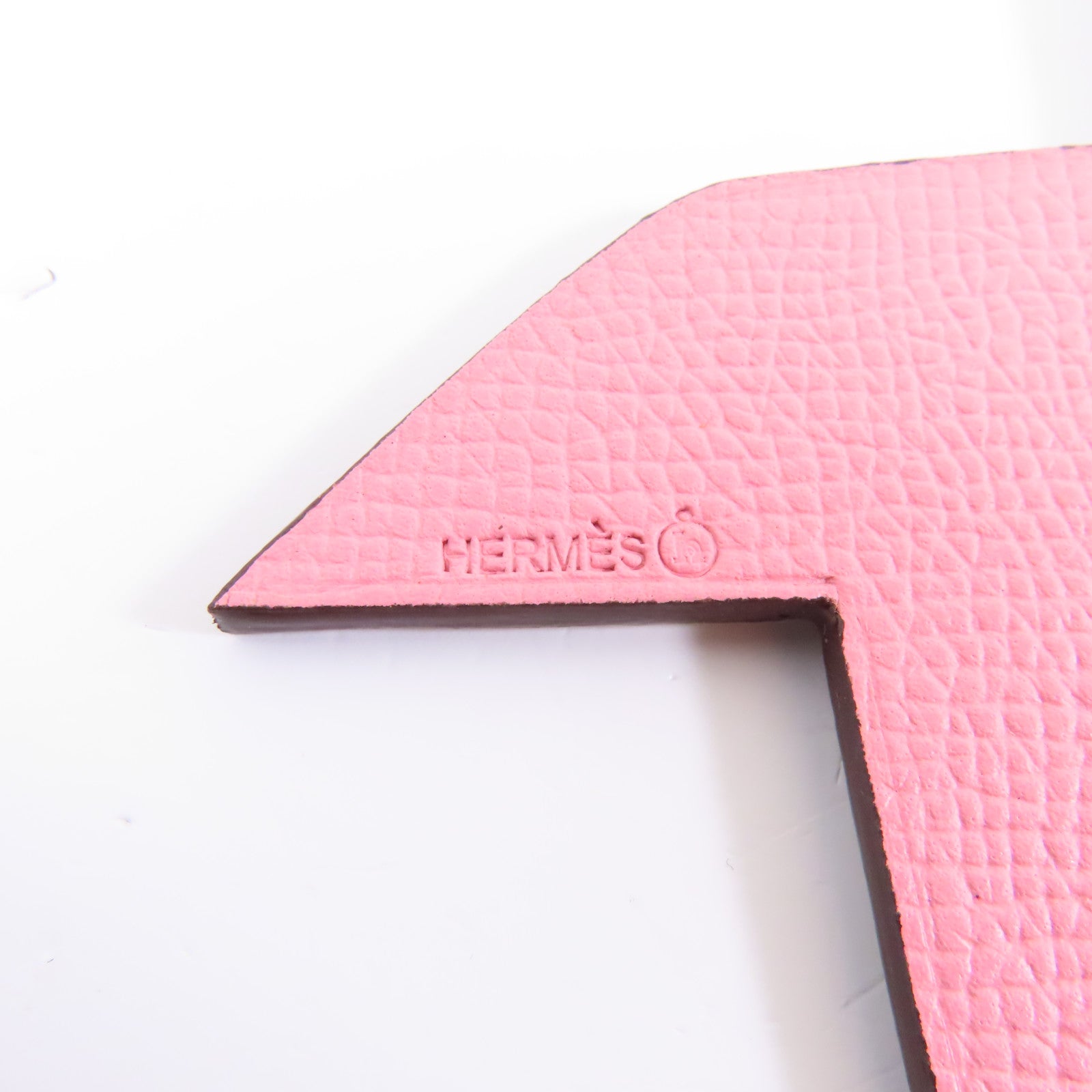 HERMES Epsom皮革Charm掛飾Rose Confetti/粉紅色