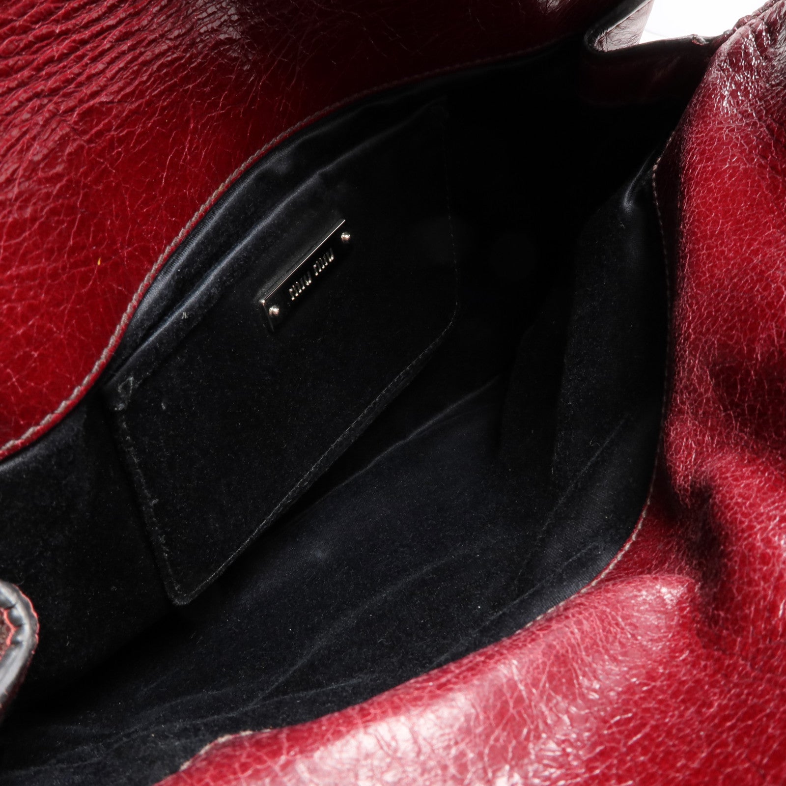 Miu Miu 牛皮皮革Clutch Bag銀扣手拿包