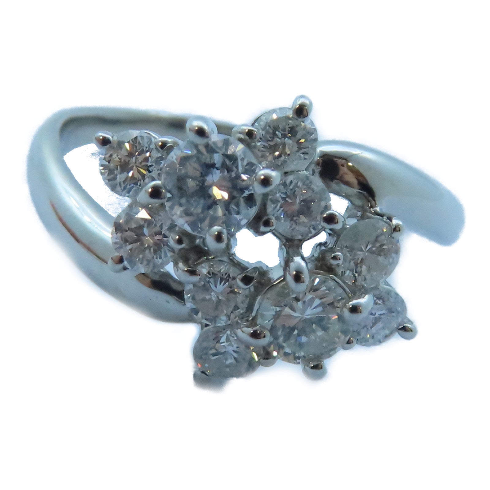 JEWELRY PT900白金Diamond Ring 1.00ct鑽石戒指US#7.25