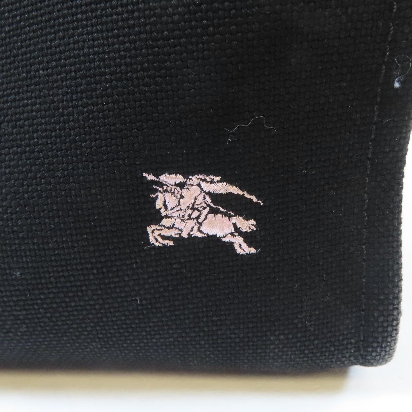 BURBERRY BLUE LABEL 帆布Tote Bag銀扣手挽袋黑色