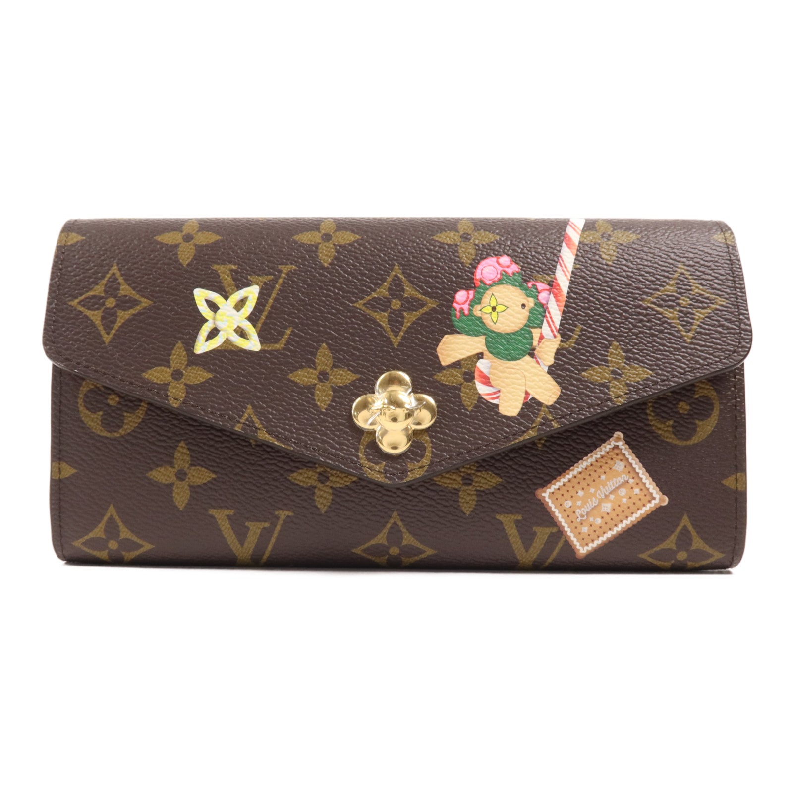 LOUIS VUITTON Monogram Sarah Wallet金扣長錢包