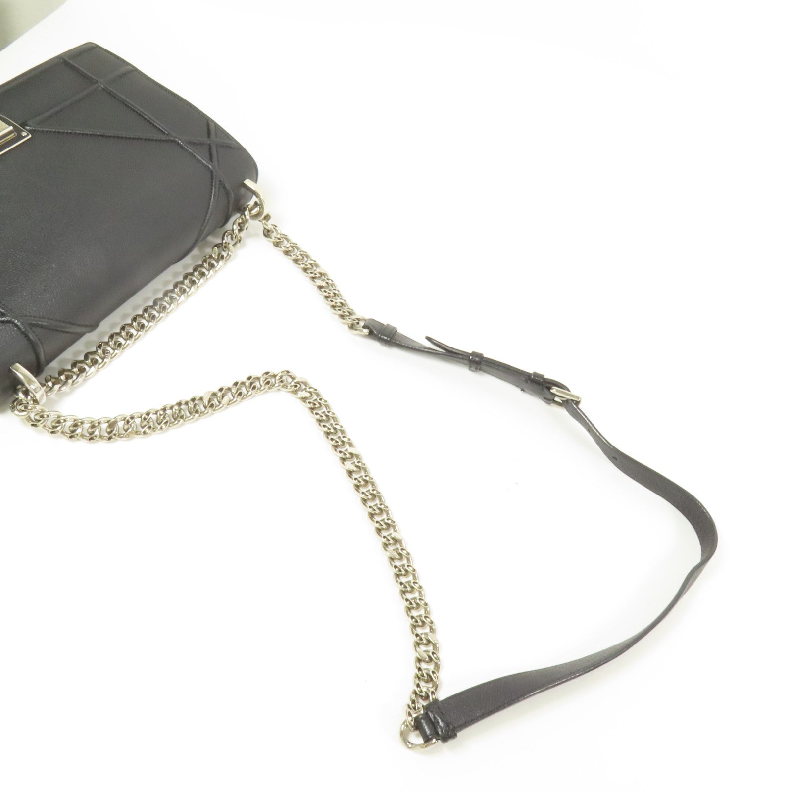 Dior 牛皮皮革Diorama銀扣鏈帶肩背袋