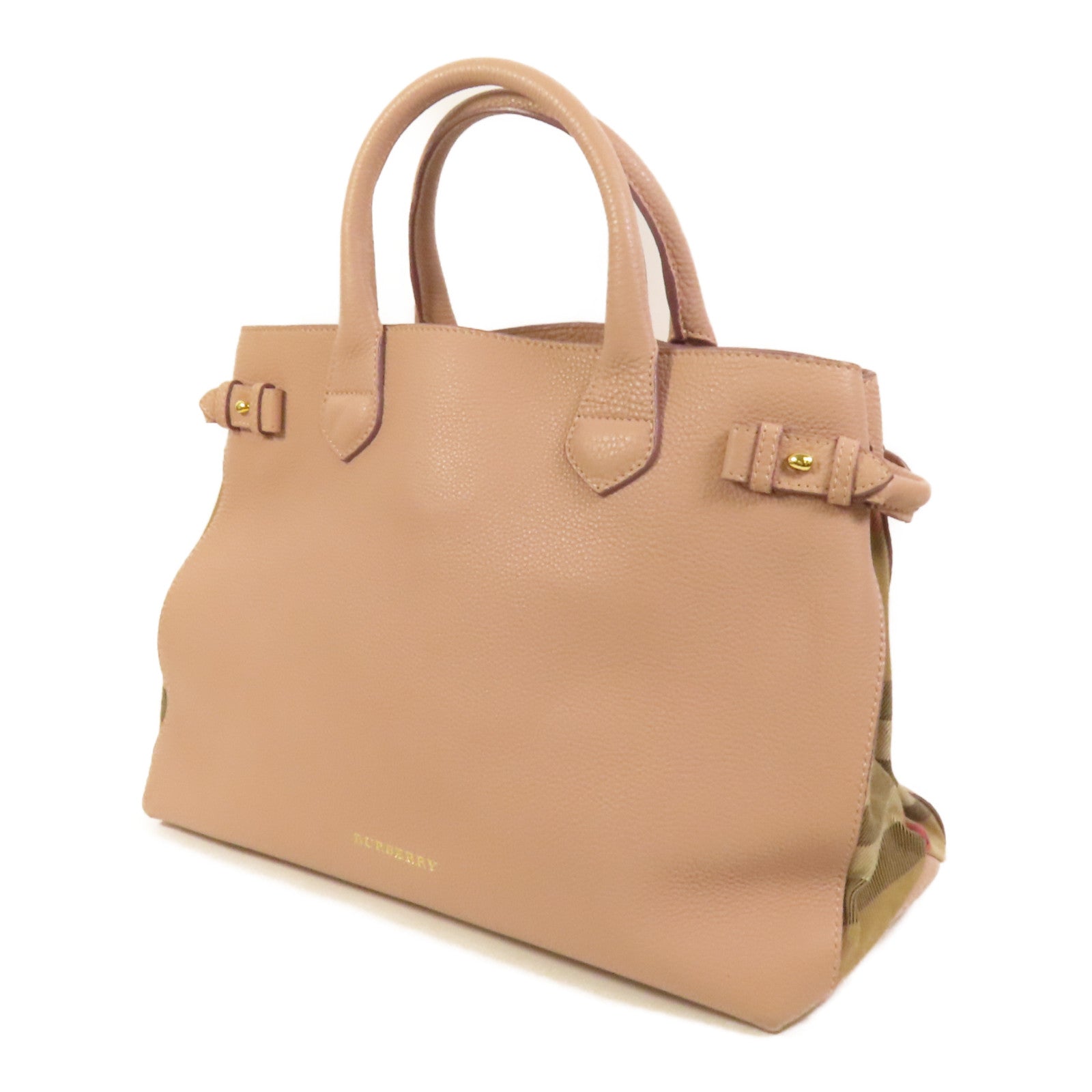 BURBERRY 牛皮皮革2 Way Shoulder金扣手挽肩背兩用袋