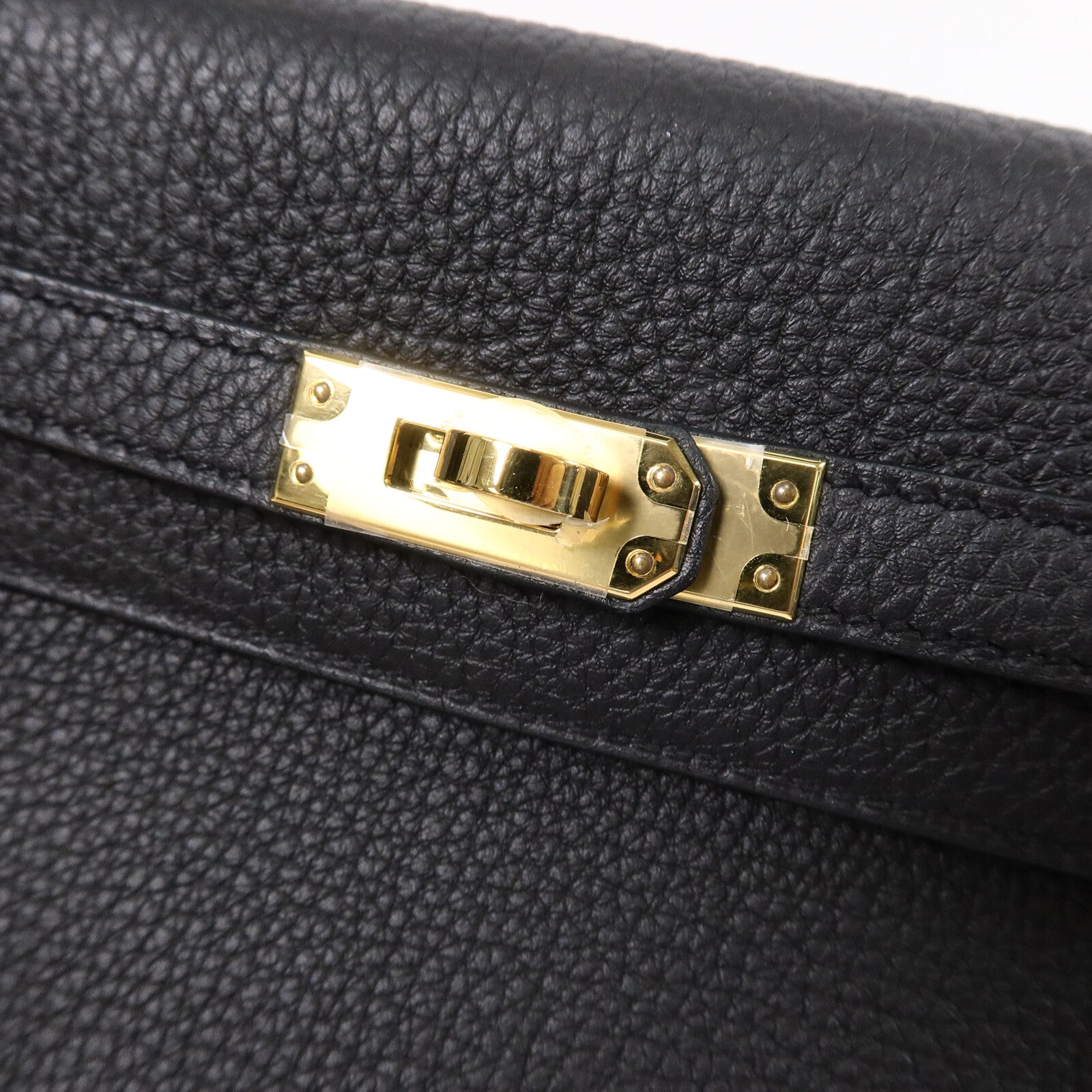 HERMES 【激減優惠】Togo皮革Kelly 25手挽肩背兩用袋Noir