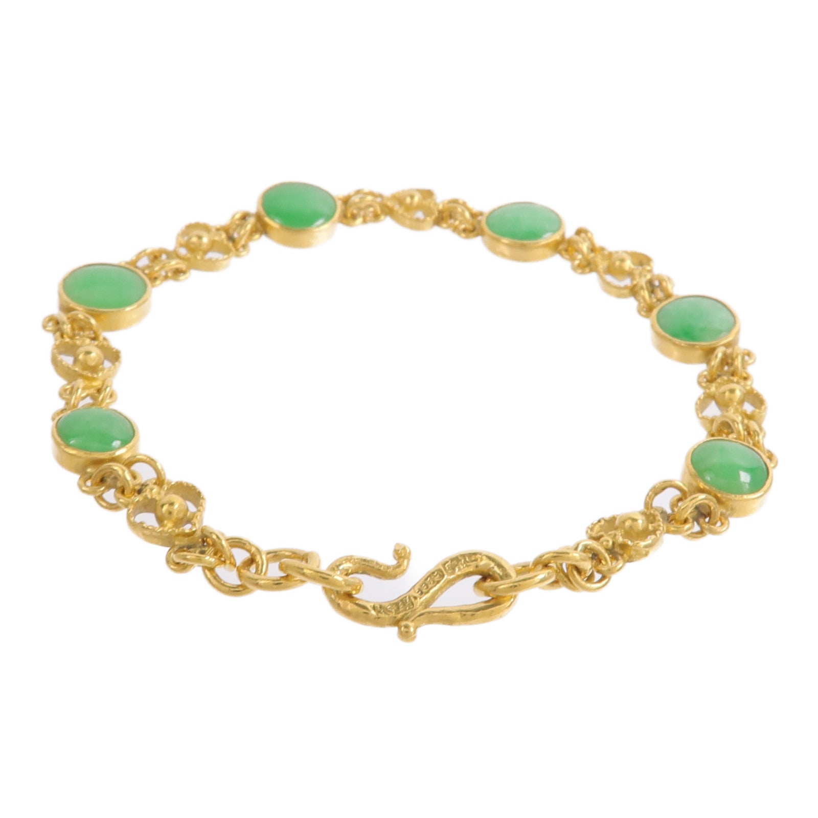 JEWELRY 24K黃金Jade Bracelet翡翠手鏈