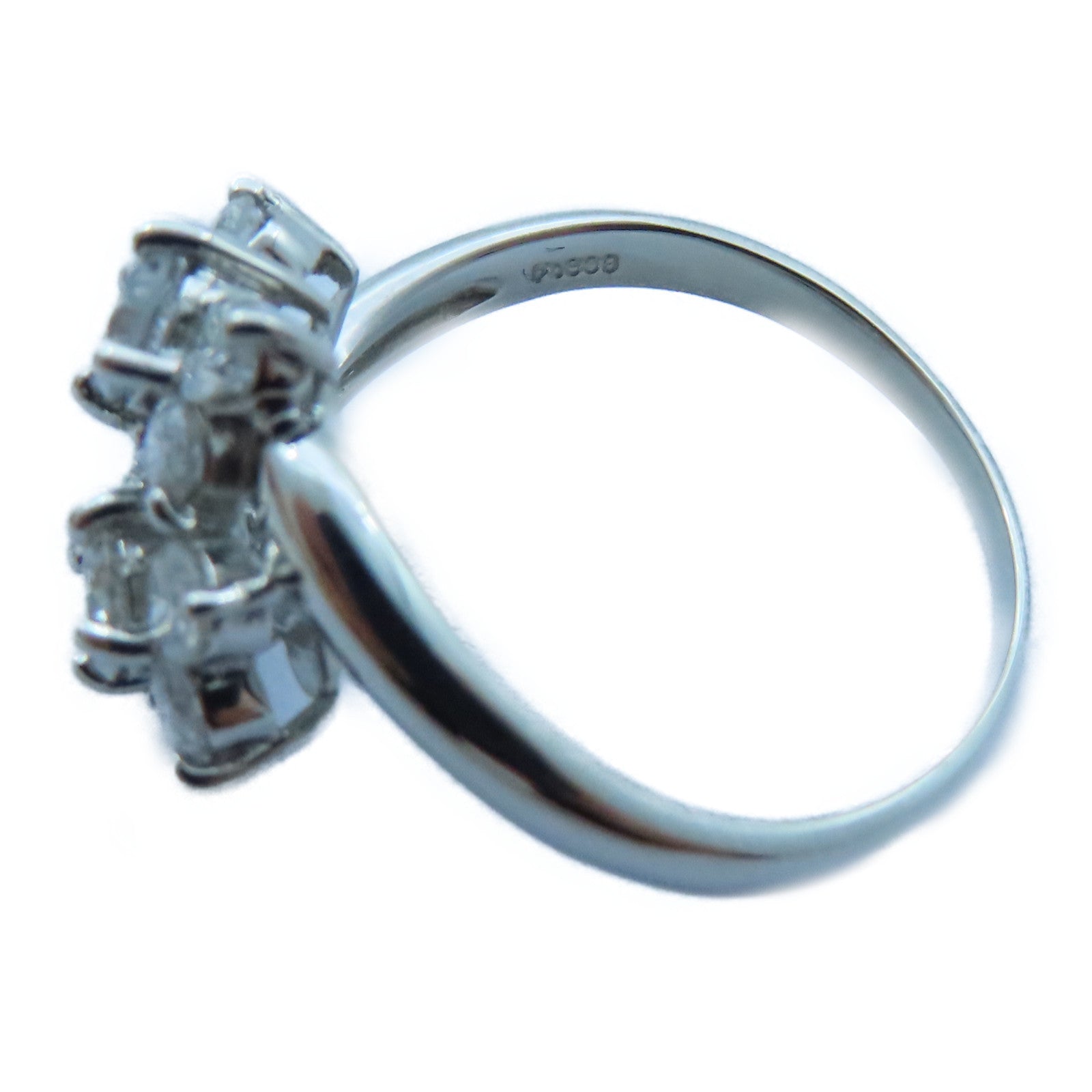 JEWELRY PT900白金Diamond Ring 1.00ct鑽石戒指US#7.25
