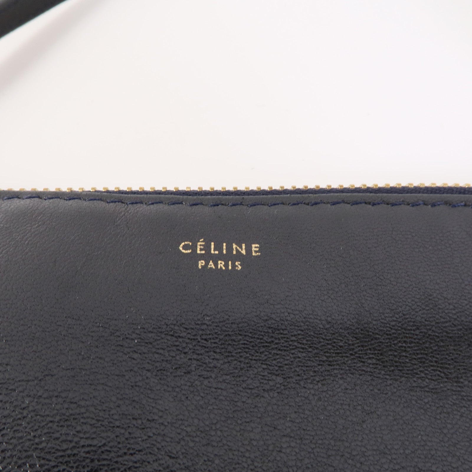 CELINE 牛皮皮革Trio肩背袋