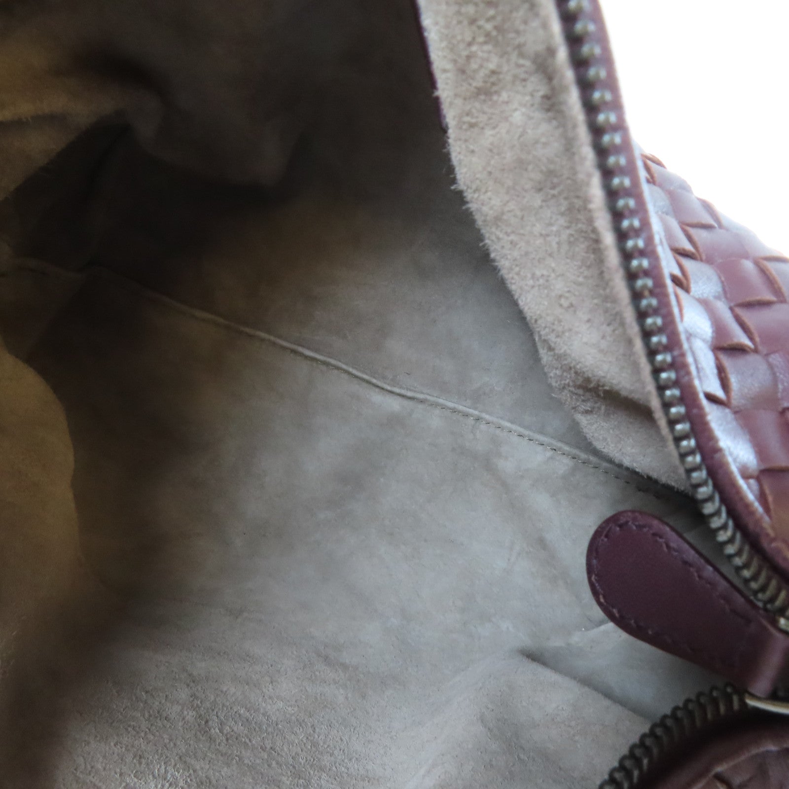 BOTTEGA VENETA 織紋牛皮皮革Shoulder Bag銀扣手挽袋啡色