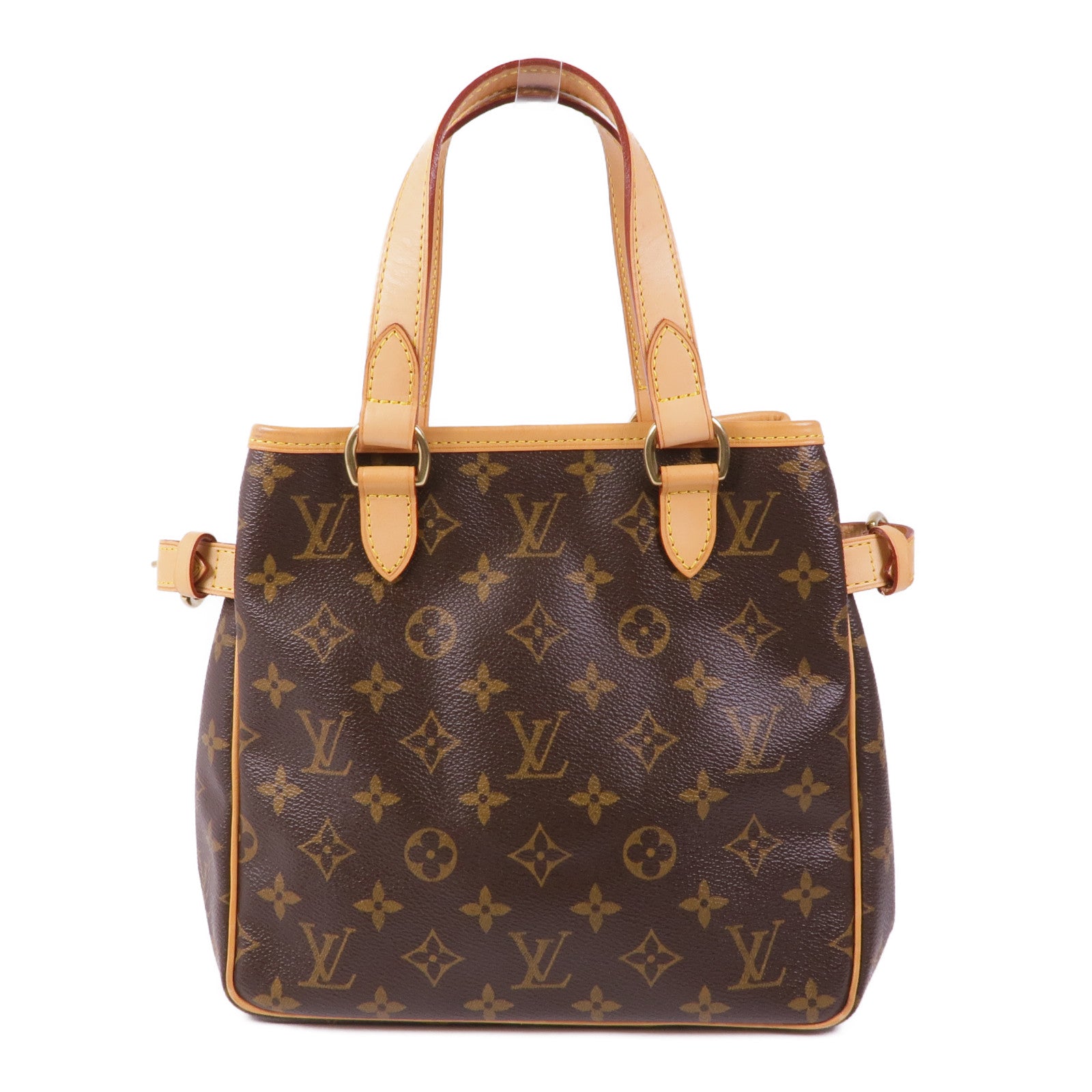 LOUIS VUITTON Monogram Batignolles金扣手挽袋棕色