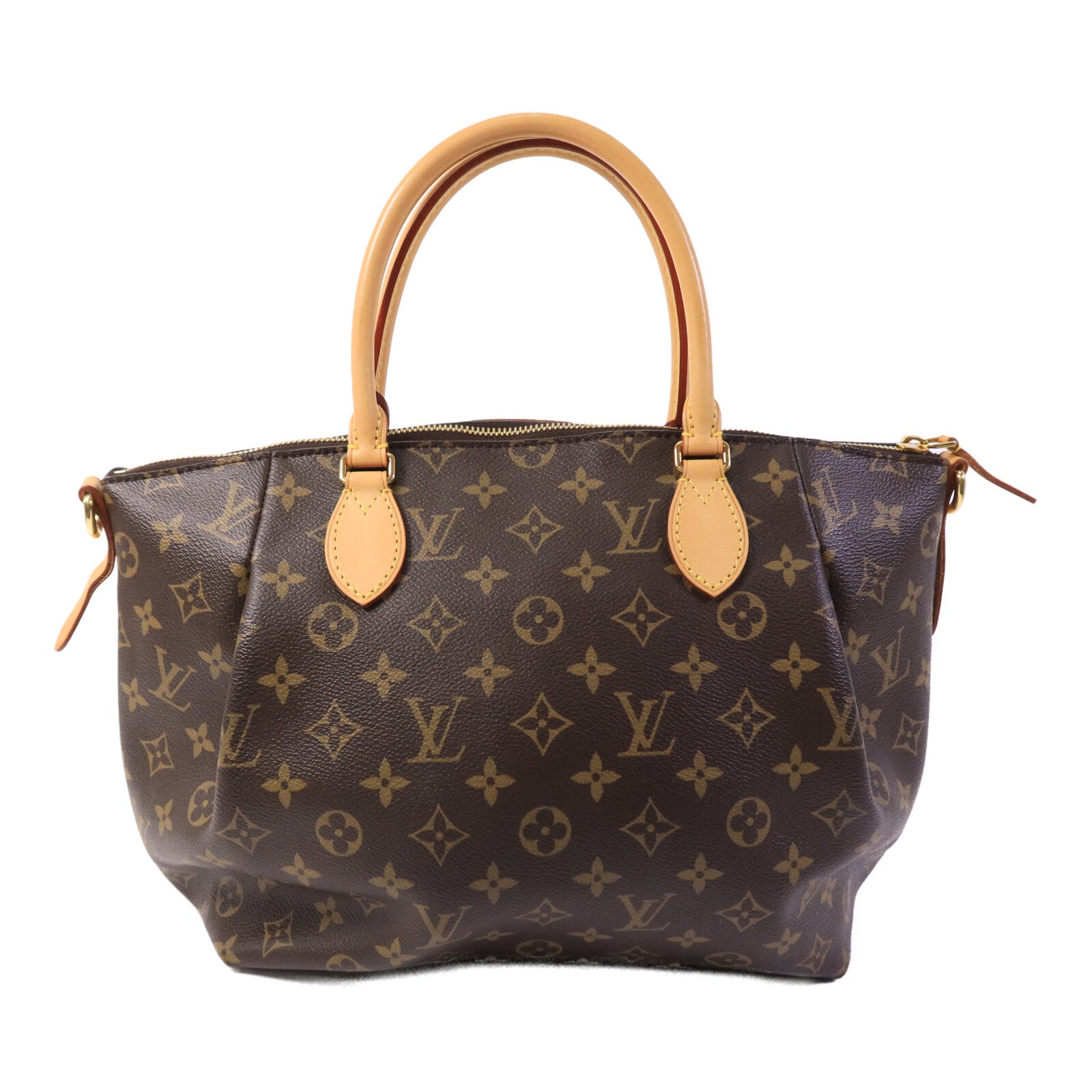 LOUIS VUITTON Monogram Turenne MM金扣手挽肩背兩用袋棕色