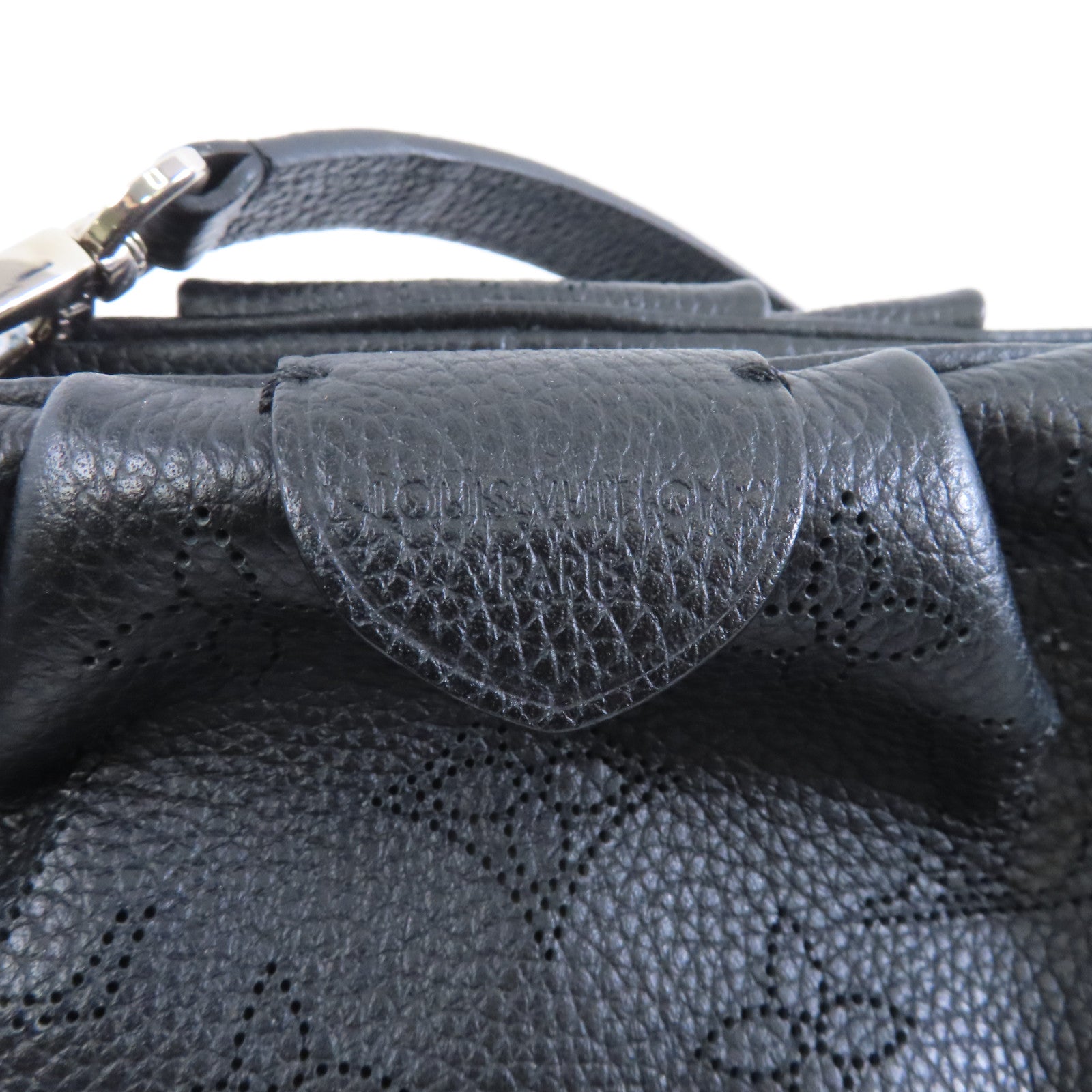 LOUIS VUITTON Mahina Mini Scara銀扣肩背袋黑色