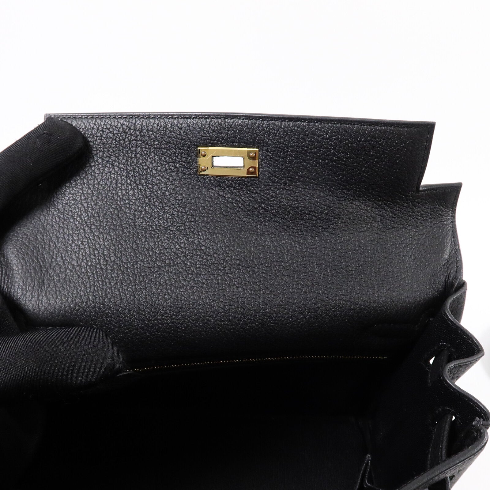 HERMES 【激減優惠】Togo皮革Kelly 25手挽肩背兩用袋Noir