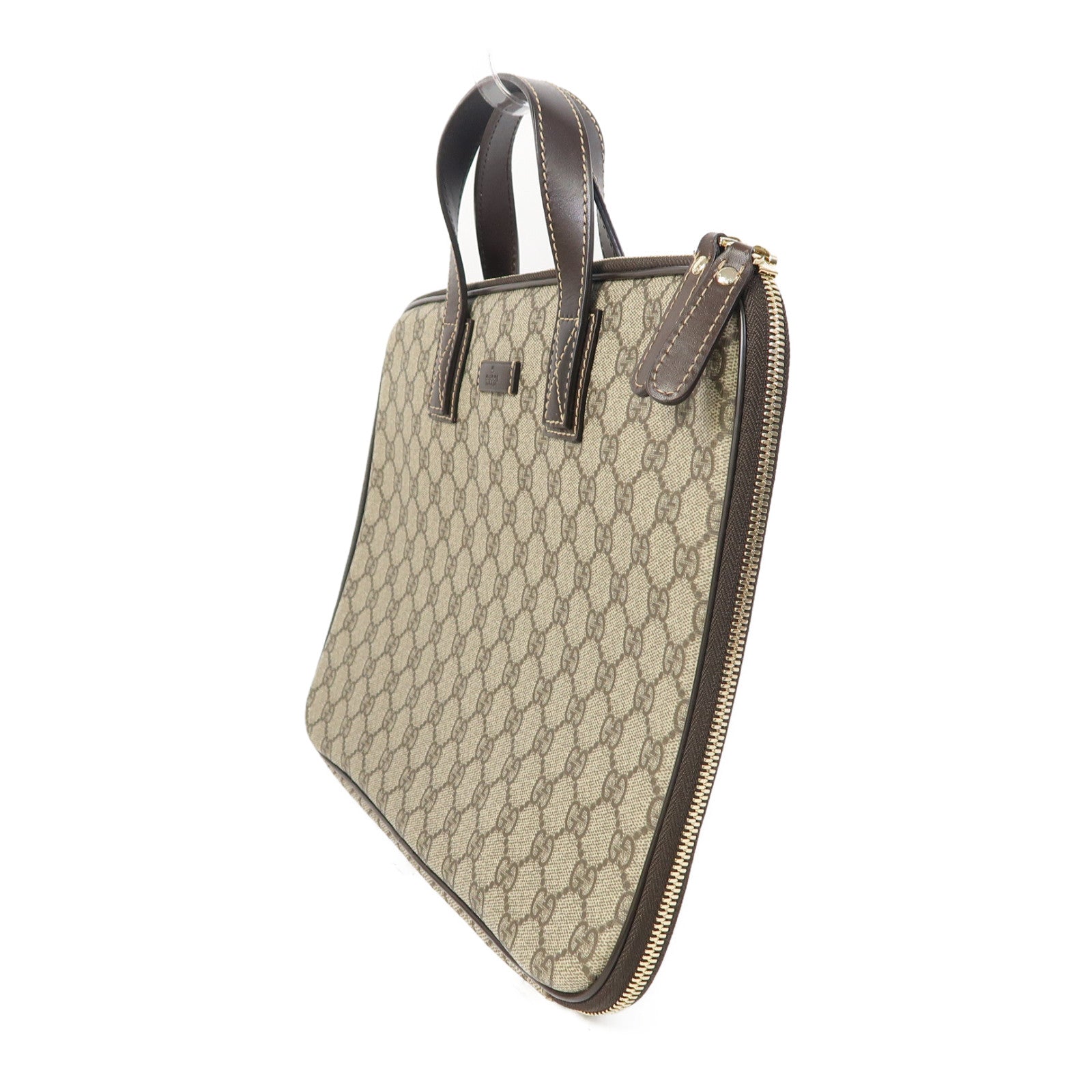 GUCCI 塗層帆布Briefcase金扣商務包/公事包啡色