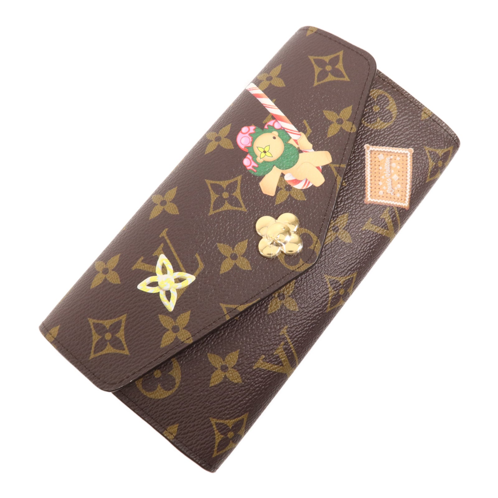 LOUIS VUITTON Monogram Sarah Wallet金扣長錢包