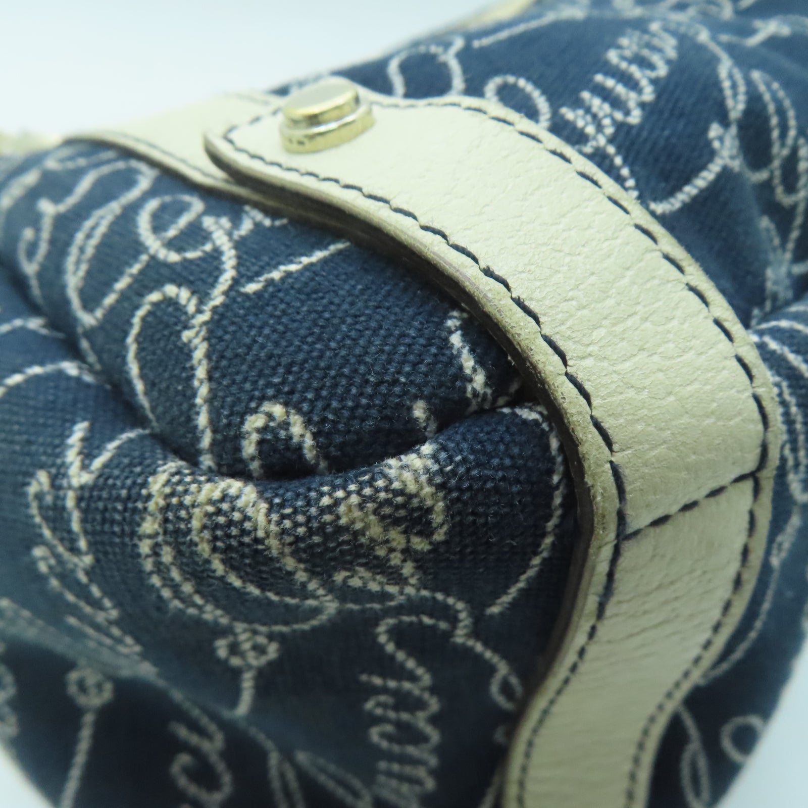 GUCCI 【激減優惠】帆布Shoulder Bag金扣肩背袋藍色/白色