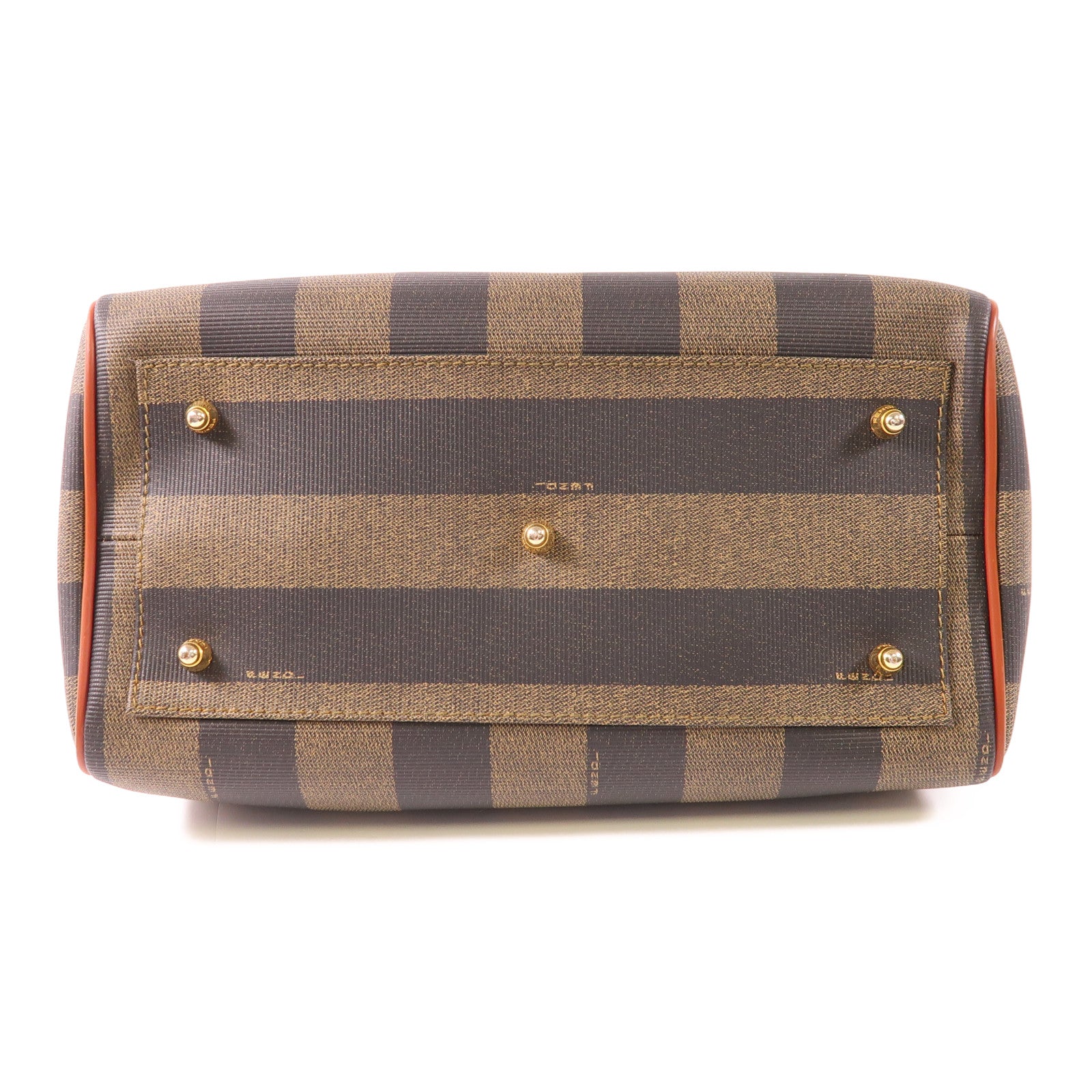 FENDI 塗層帆布Vintage Pequin Convertible Boston Bag金扣手挽肩背兩用袋