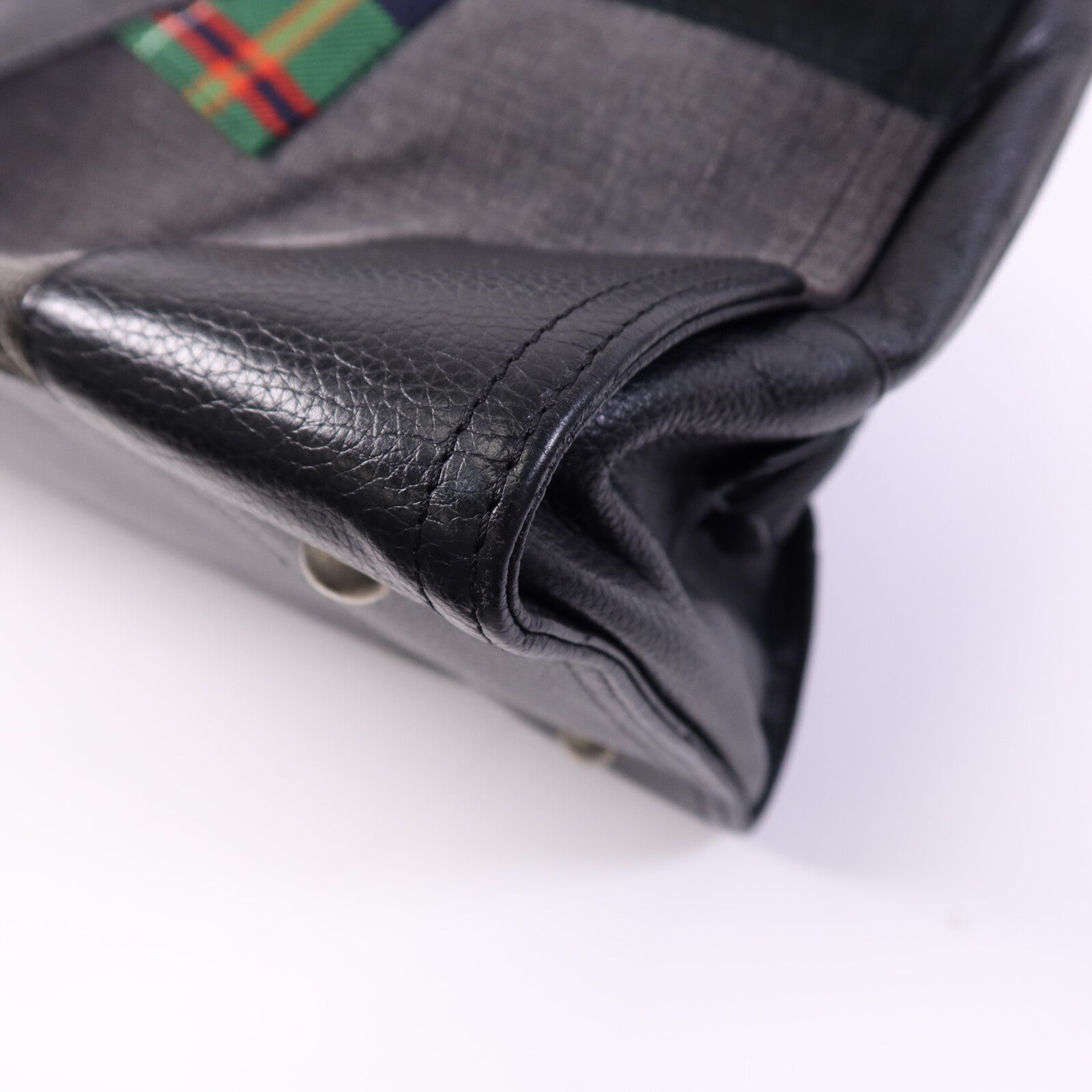 LOEWE 帆布Tote Bag銀扣肩背袋