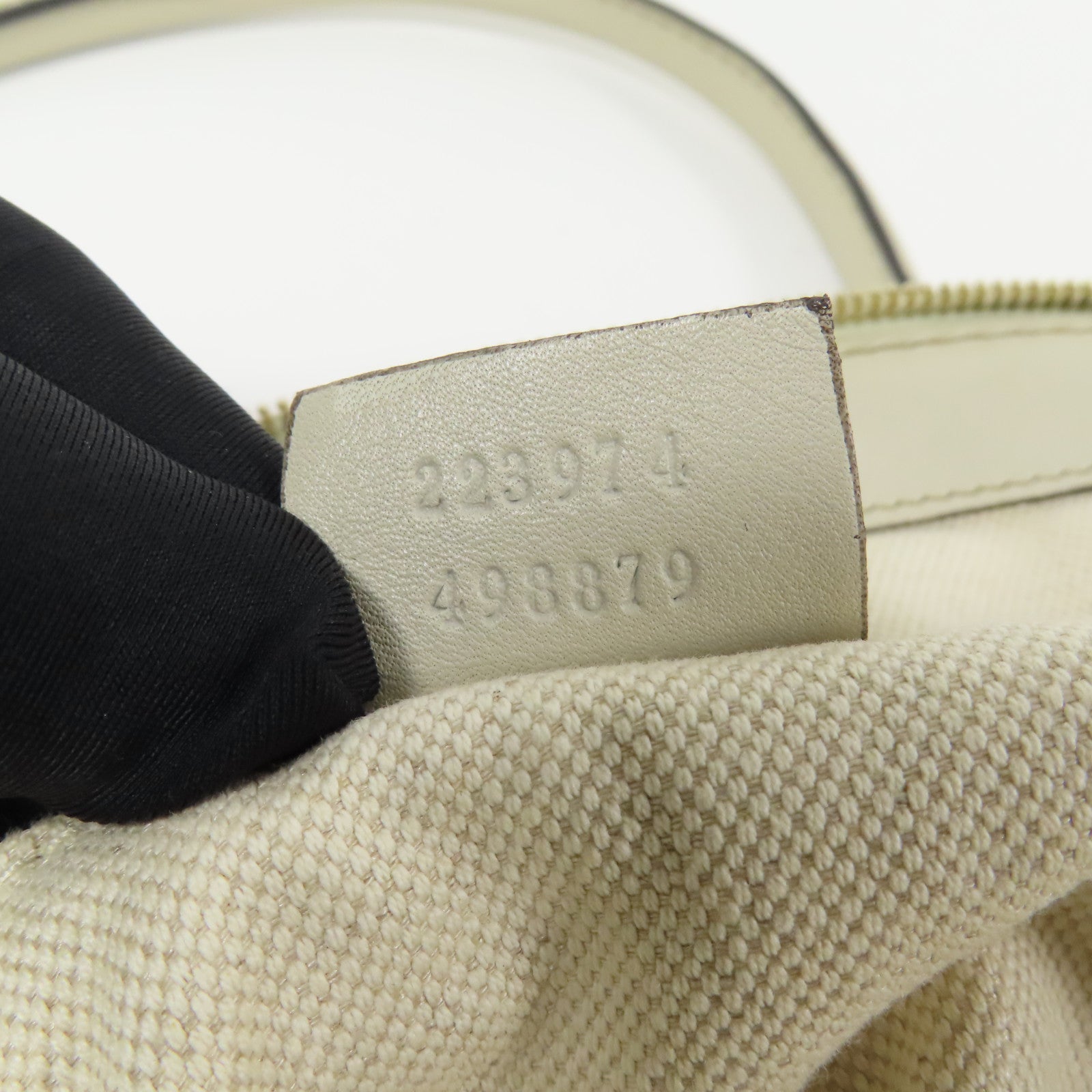 GUCCI 帆布2 Way Shoulder銀扣手挽肩背兩用袋