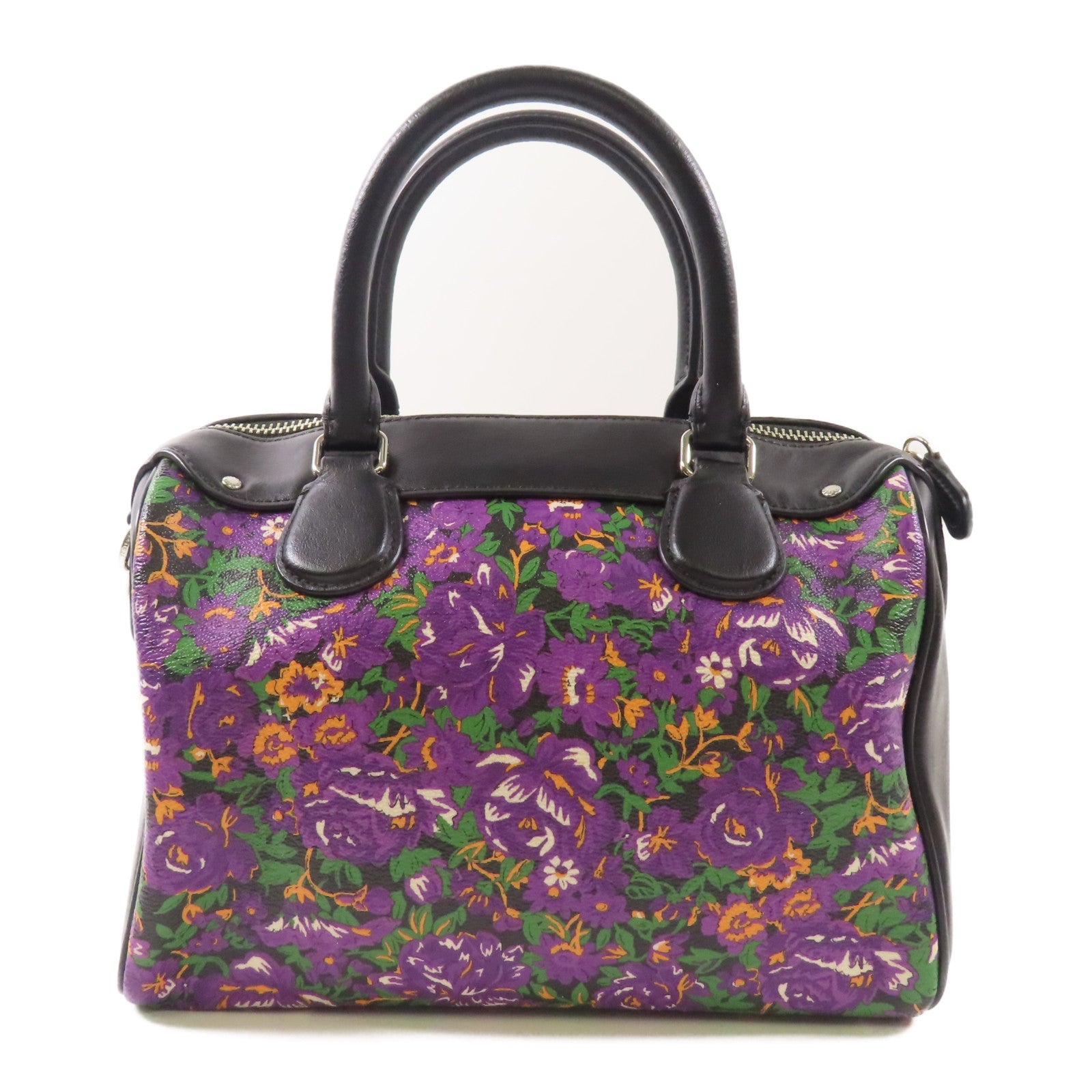 COACH 牛皮皮革2 Way Shoulder Bag銀扣手挽肩背兩用袋