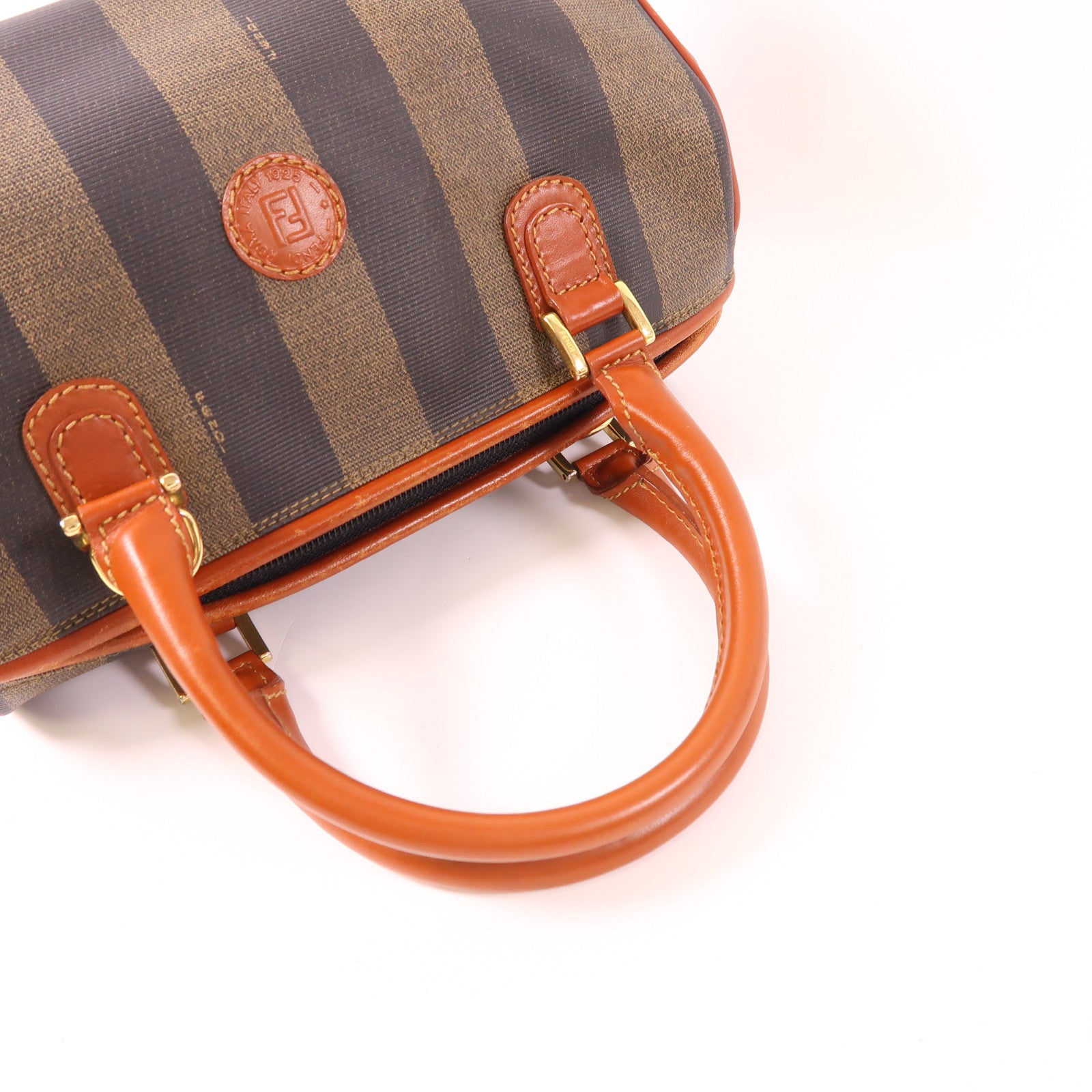 FENDI 【激減優惠】塗層帆布Vintage Pequin Convertible Boston Bag金扣手挽肩背兩用袋