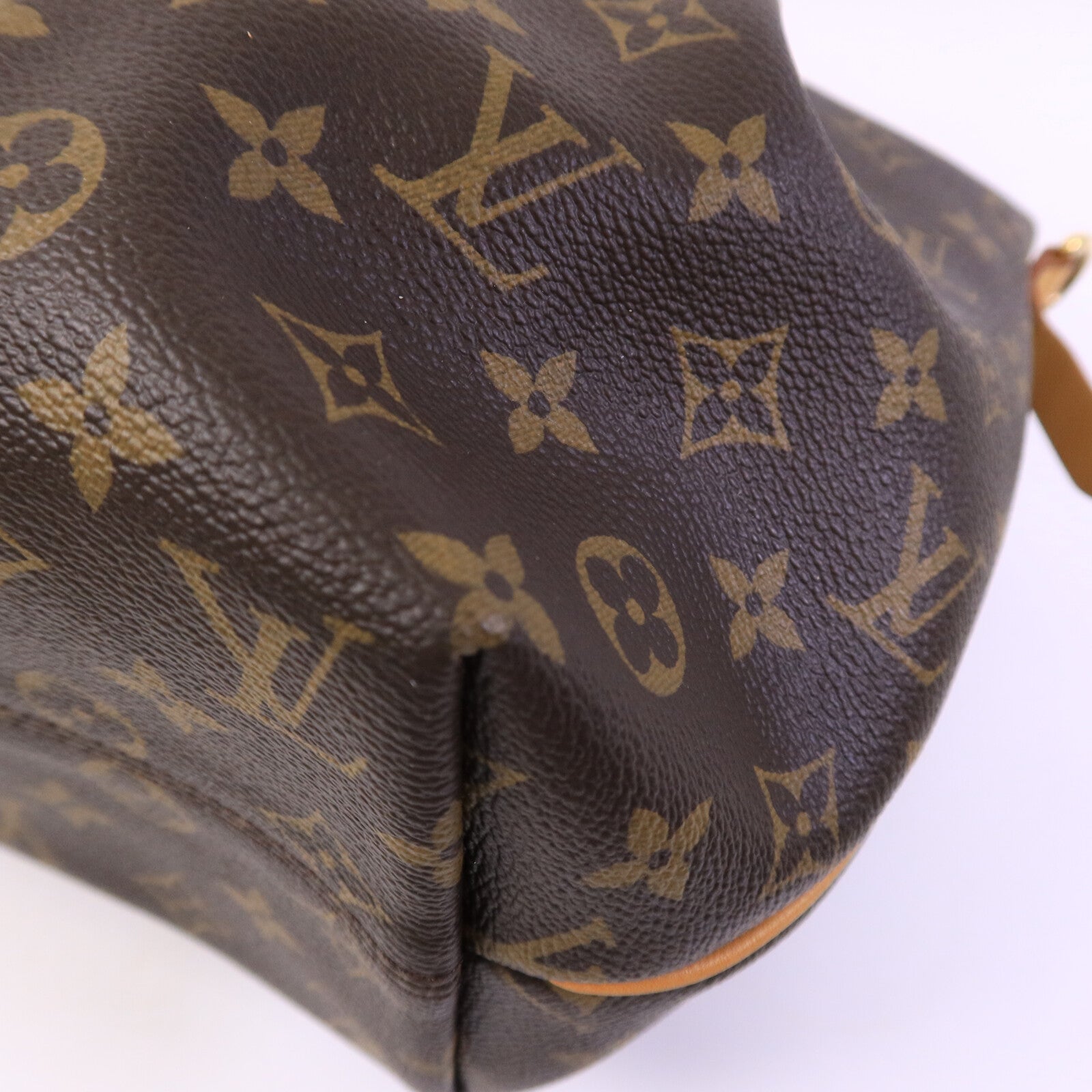 LOUIS VUITTON Monogram Turenne MM金扣手挽肩背兩用袋棕色