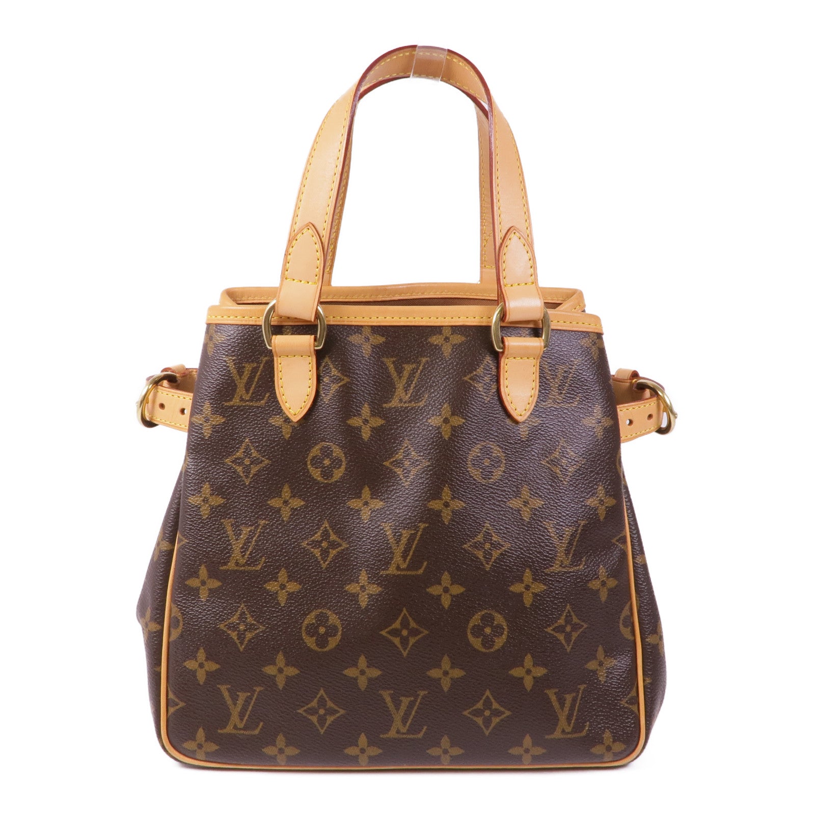 LOUIS VUITTON Monogram Batignolles金扣手挽袋棕色