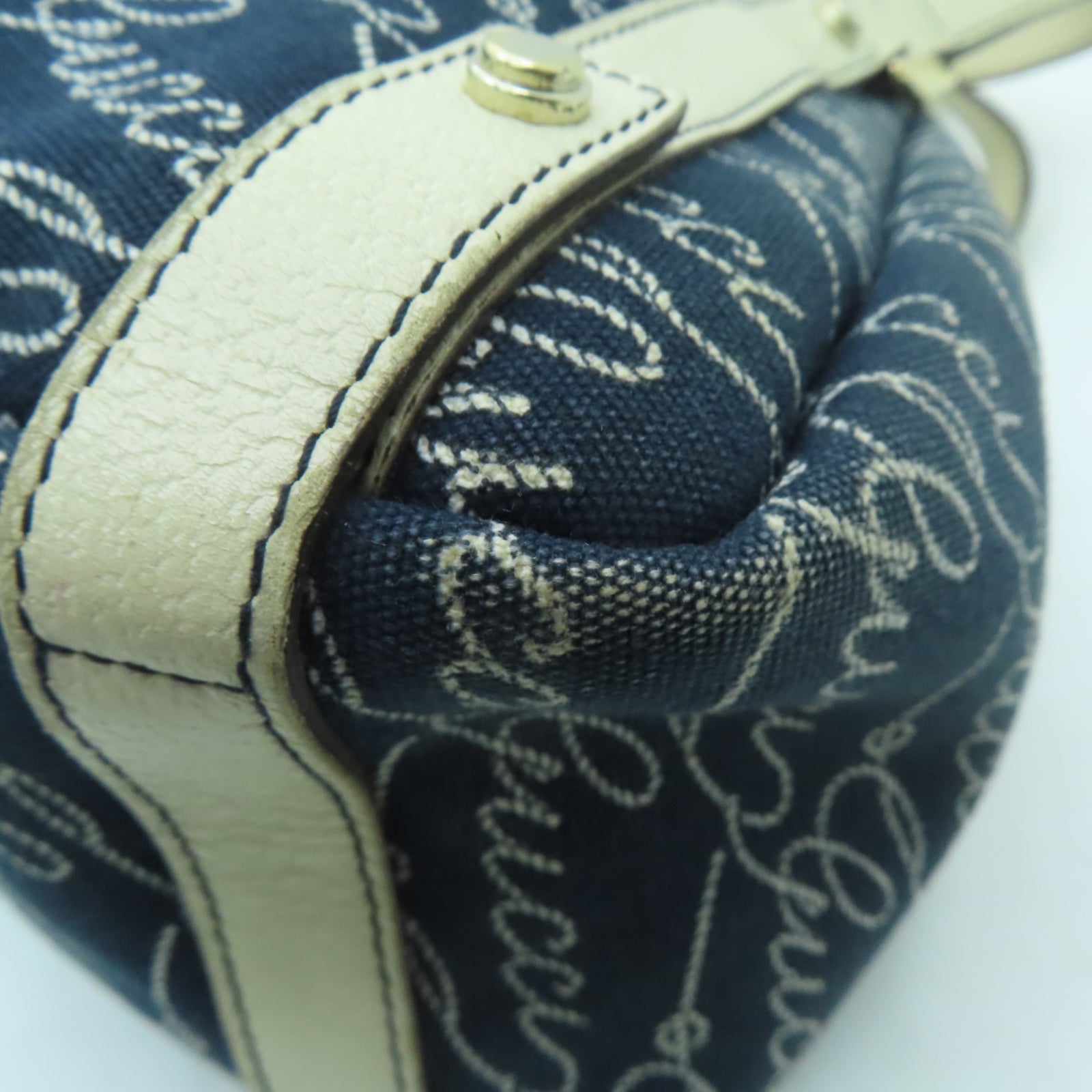 GUCCI 【激減優惠】帆布Shoulder Bag金扣肩背袋藍色/白色