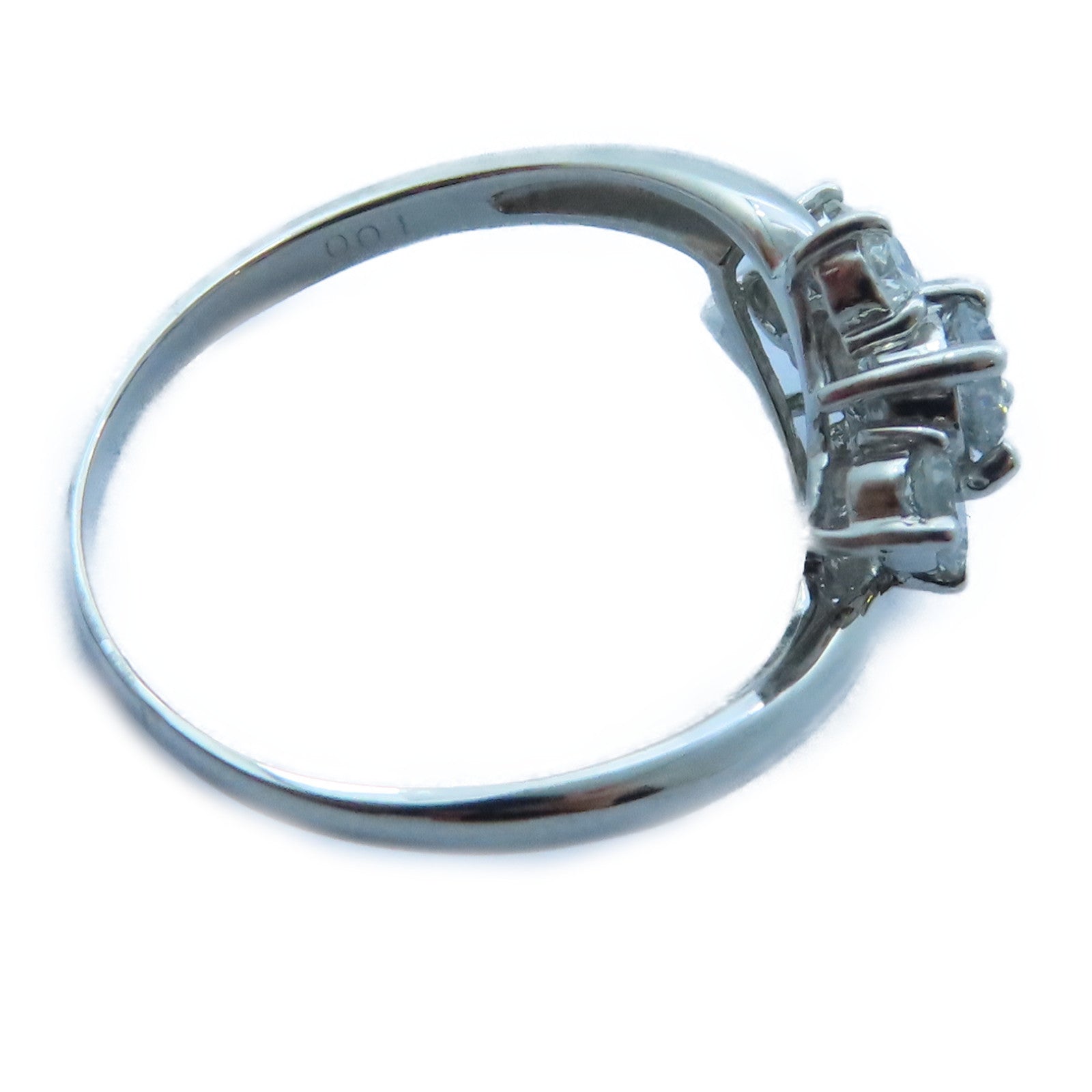 JEWELRY PT900白金Diamond Ring 1.00ct鑽石戒指US#7.25