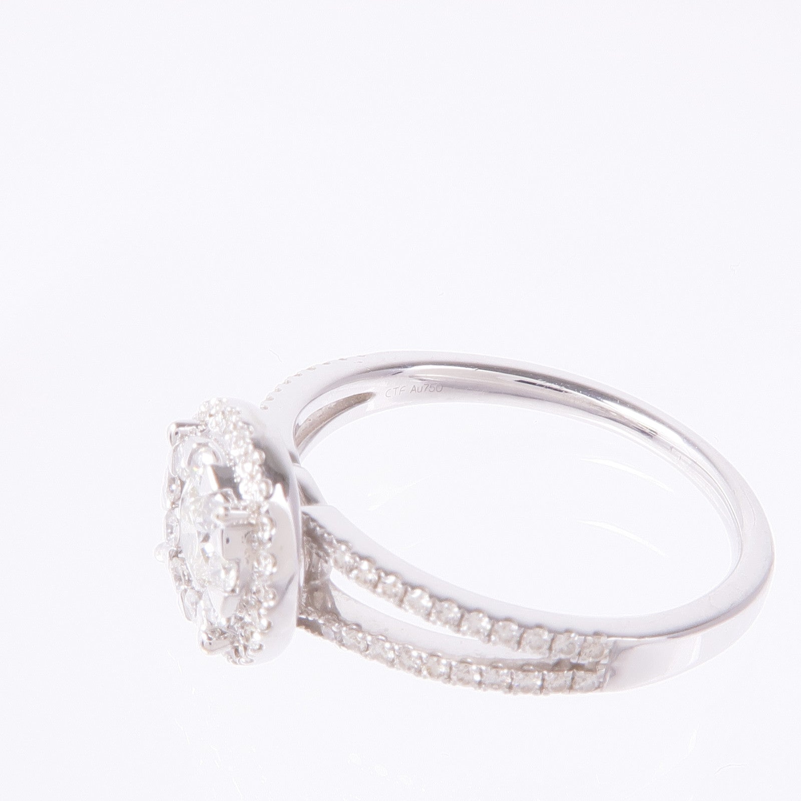 JEWELRY 18K白Diamond Ring鑽石戒指US#8.5