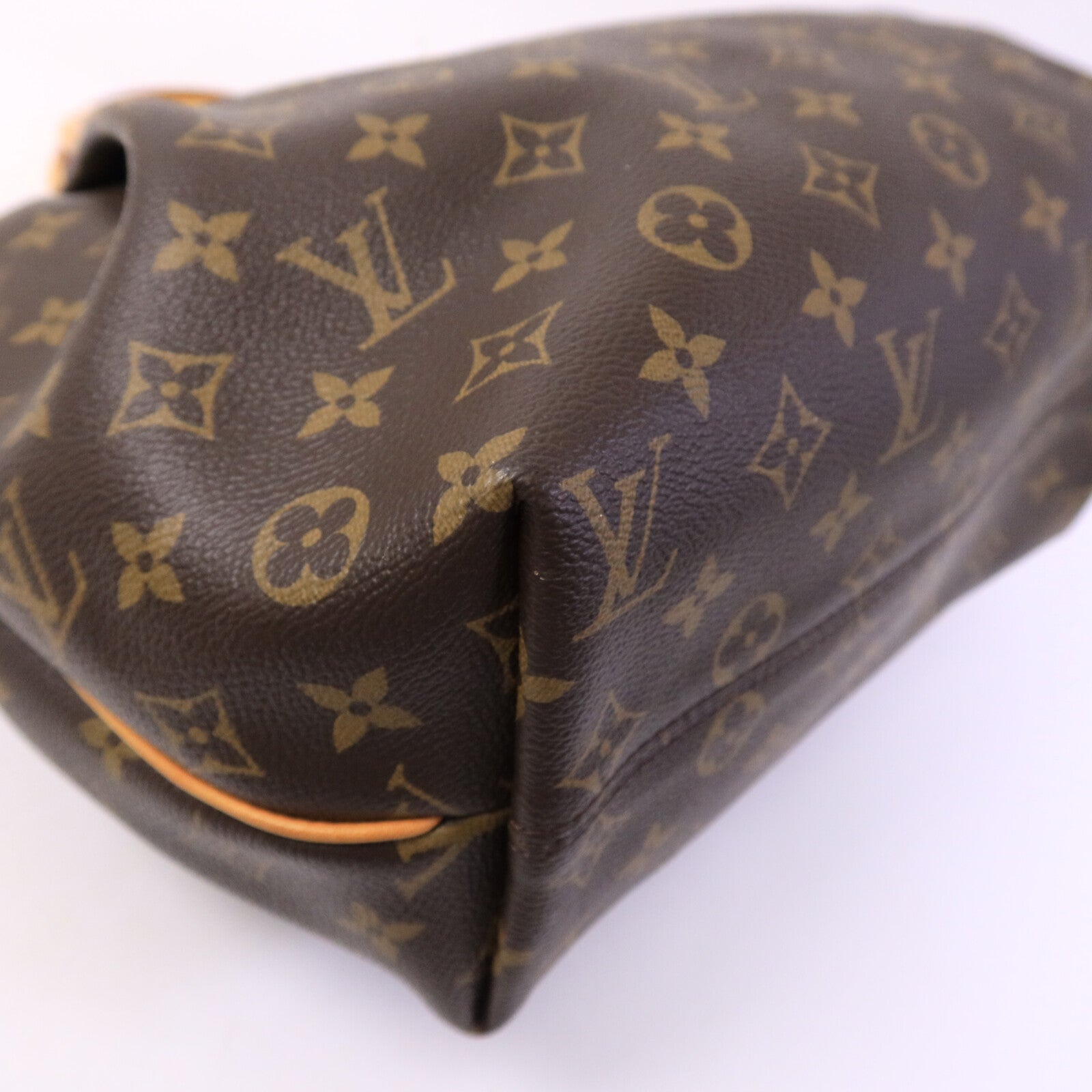 LOUIS VUITTON Monogram Turenne MM金扣手挽肩背兩用袋棕色