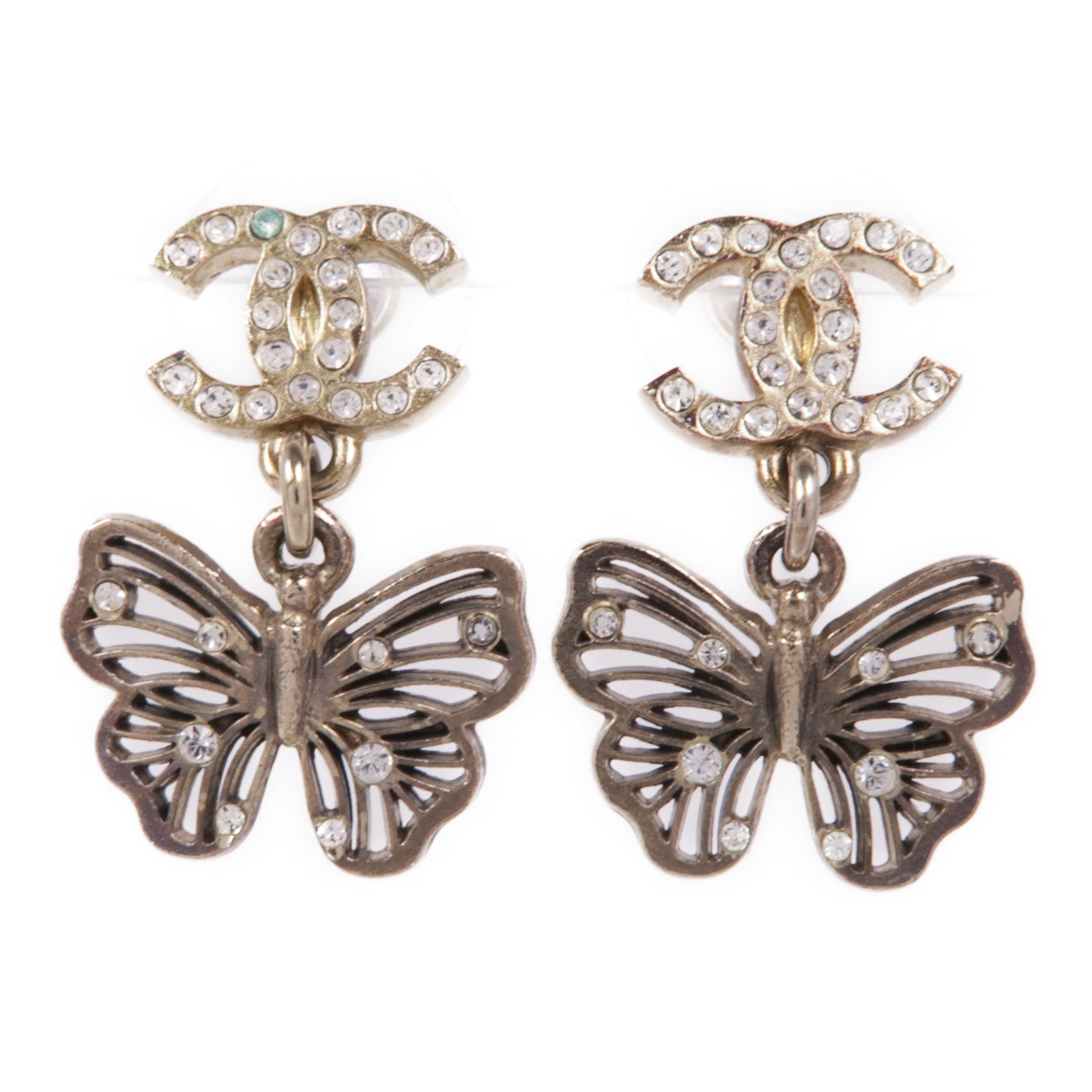 CHANEL CC Earrings Metal Gold