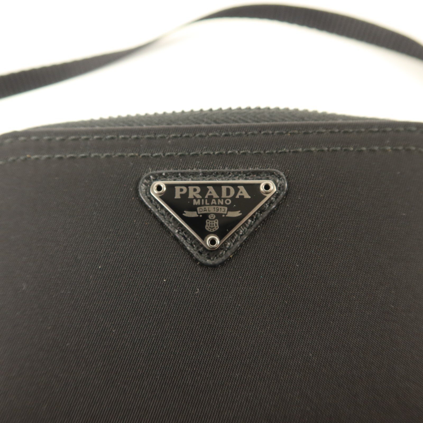 PRADA 尼龍Card Case With Strap銀扣卡片套