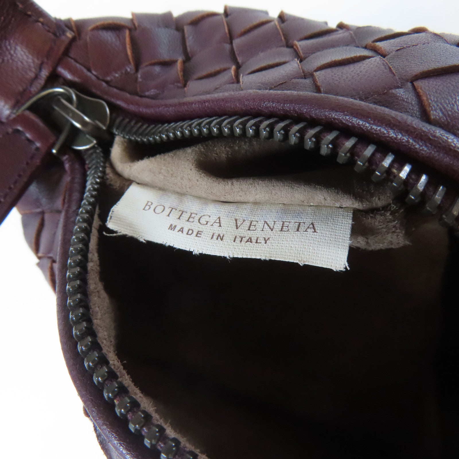 BOTTEGA VENETA 織紋牛皮皮革Shoulder Bag銀扣手挽袋啡色