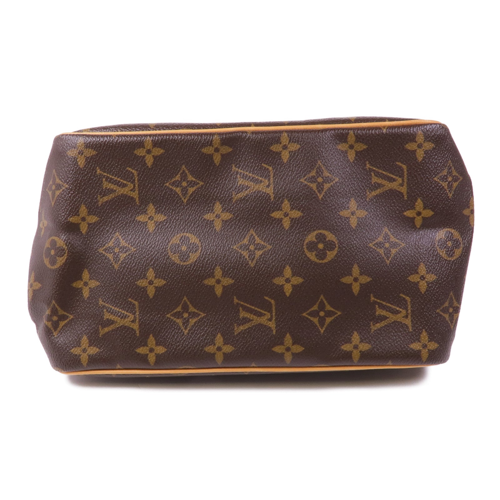 LOUIS VUITTON Monogram Batignolles金扣手挽袋棕色