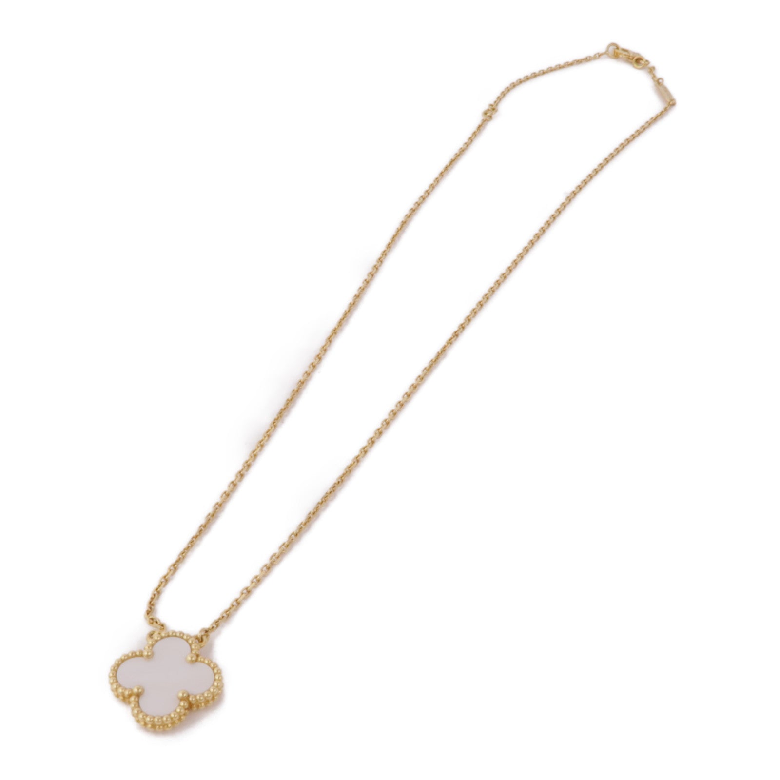 Van Cleef & Arpels 18K黃金/珍珠母貝Vintage Alhambra Necklace項鍊
