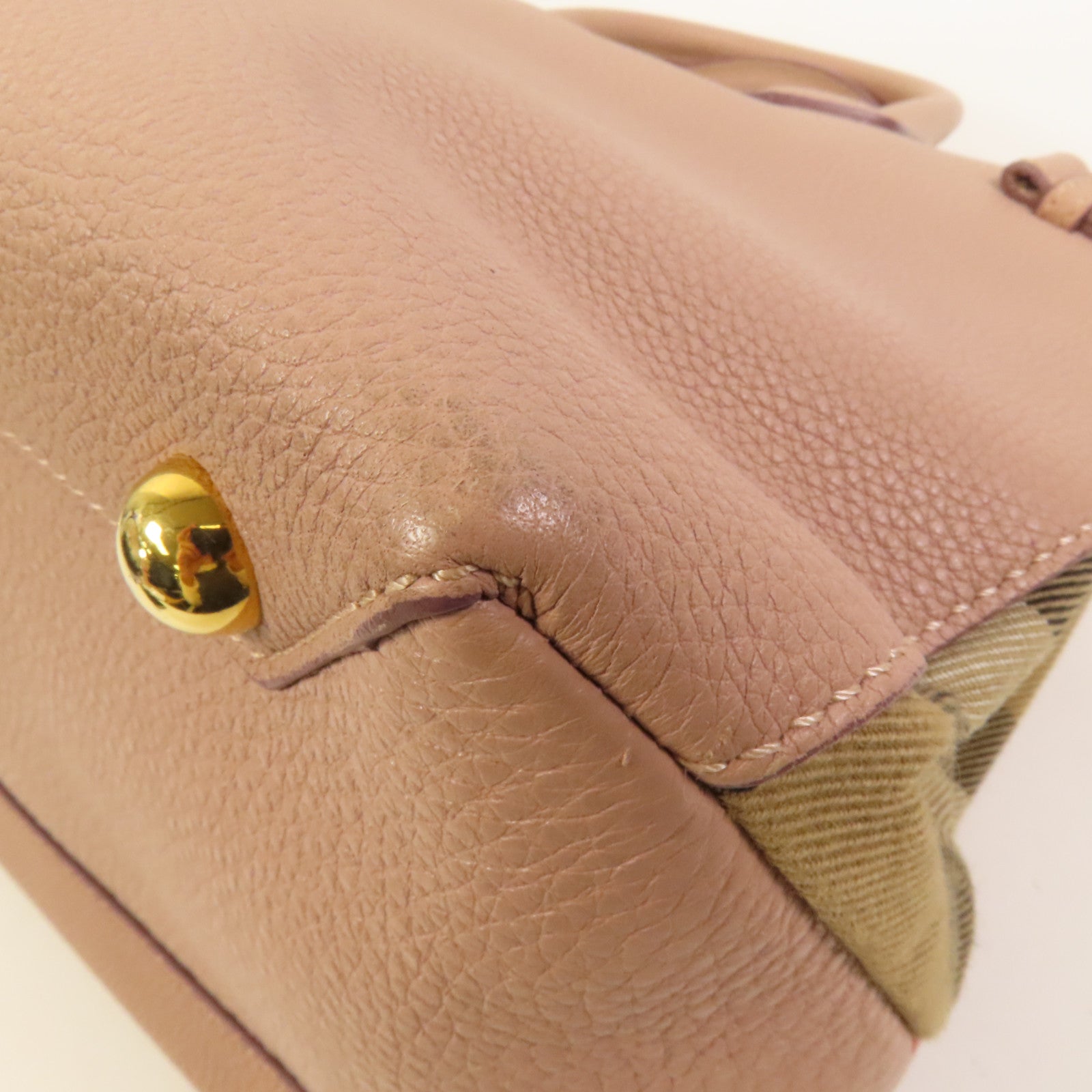 BURBERRY 牛皮皮革2 Way Shoulder金扣手挽肩背兩用袋
