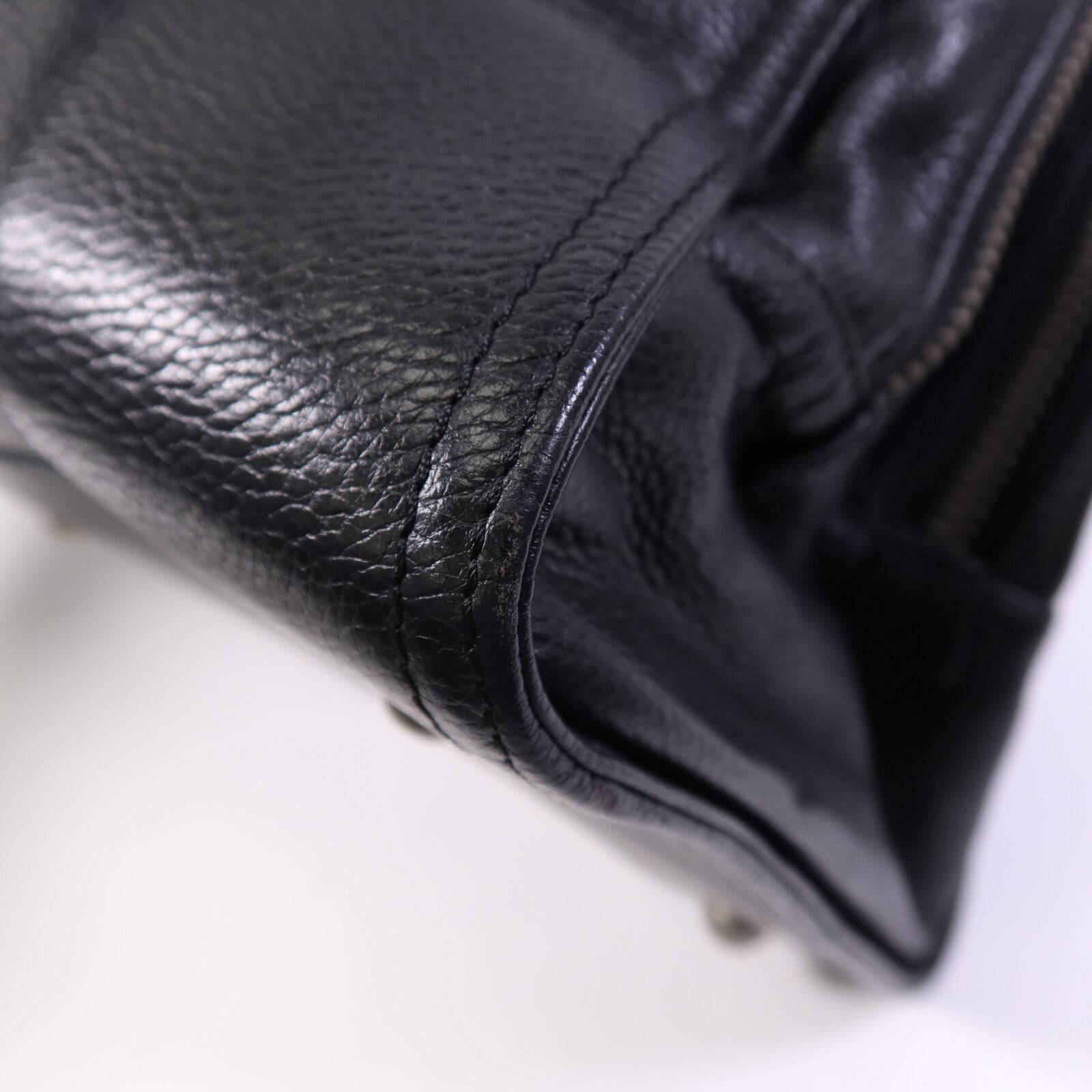 LOEWE 帆布Tote Bag銀扣肩背袋