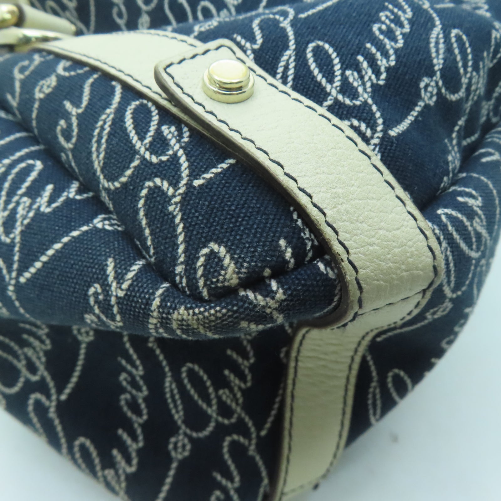 GUCCI 【激減優惠】帆布Shoulder Bag金扣肩背袋藍色/白色